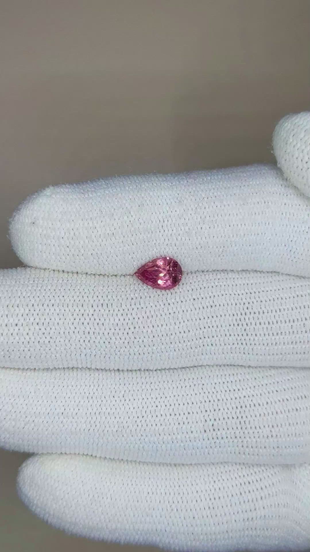 1.38 Ct. Pink Sapphire from Ceylon (Sri Lanka) Size Video