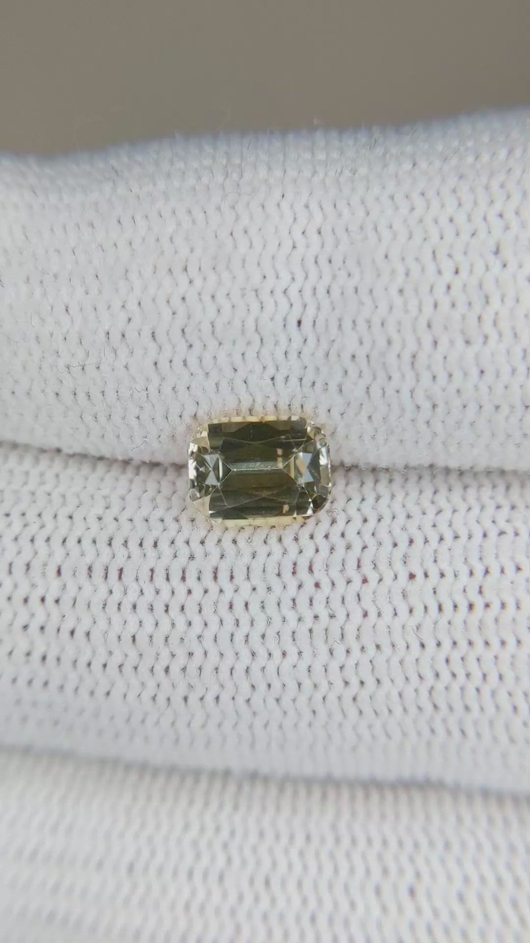 1.50 Ct. Yellow Sapphire from Ceylon (Sri Lanka) Size Video