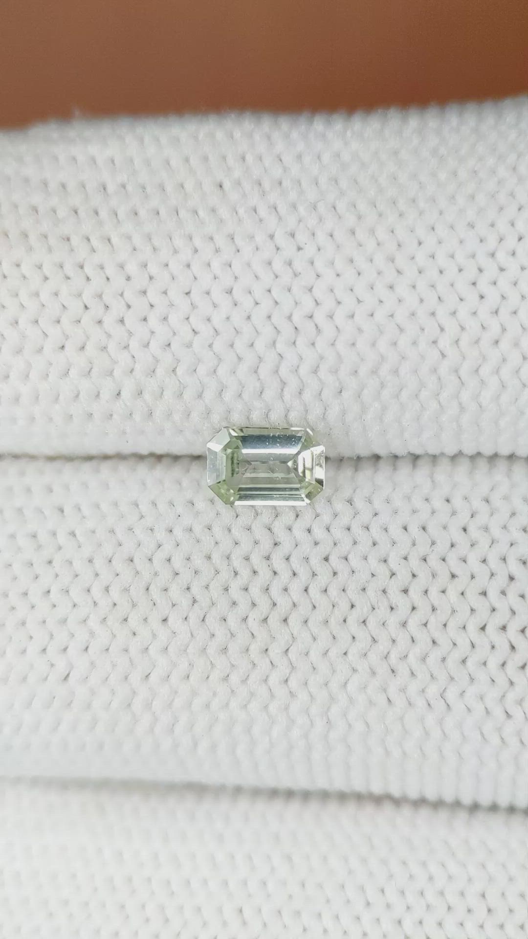 0.49 Ct. Green Sapphire from Ceylon (Sri Lanka) Size Video