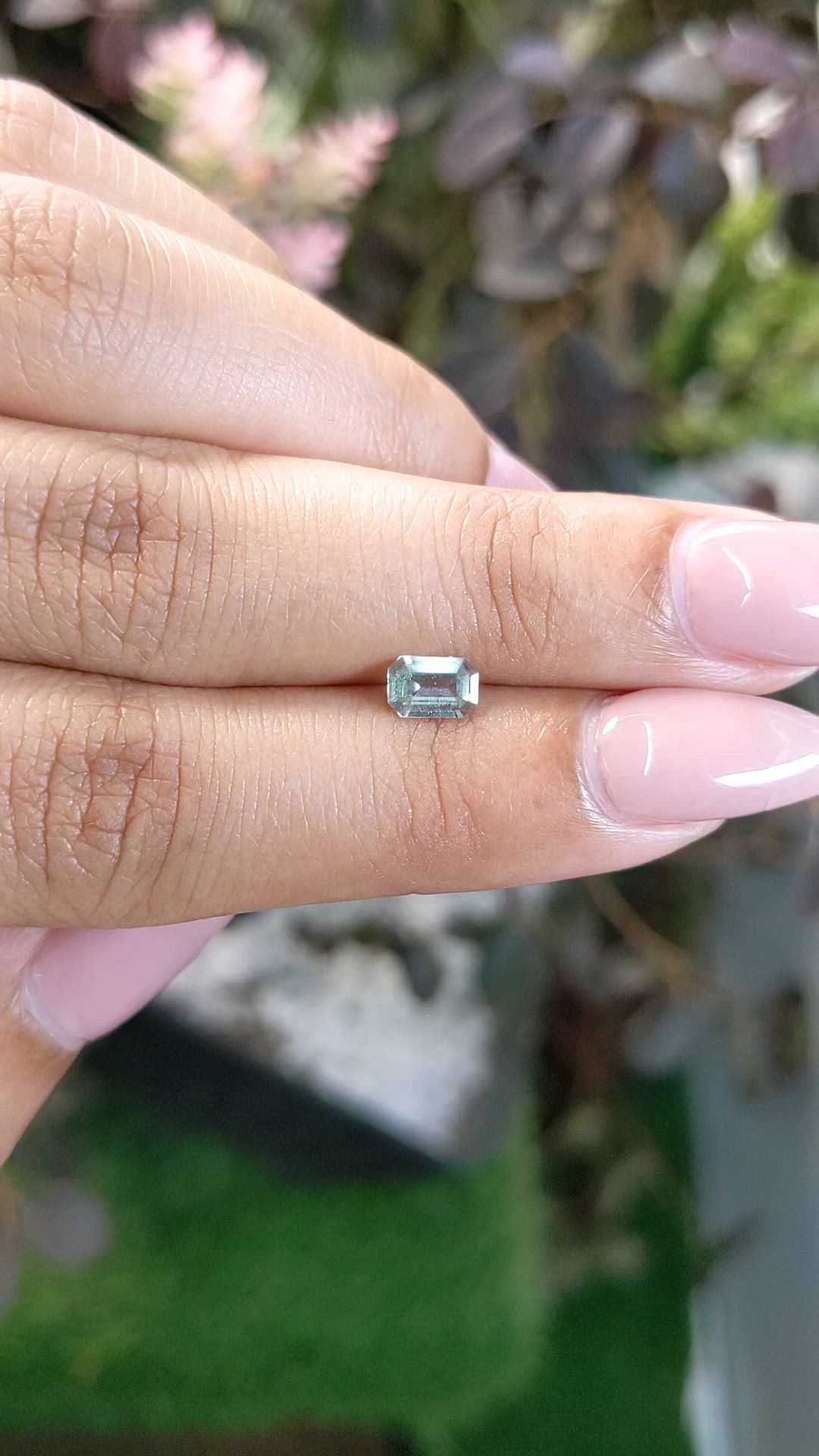 0.49 Ct. Green Sapphire from Ceylon (Sri Lanka) Size Video