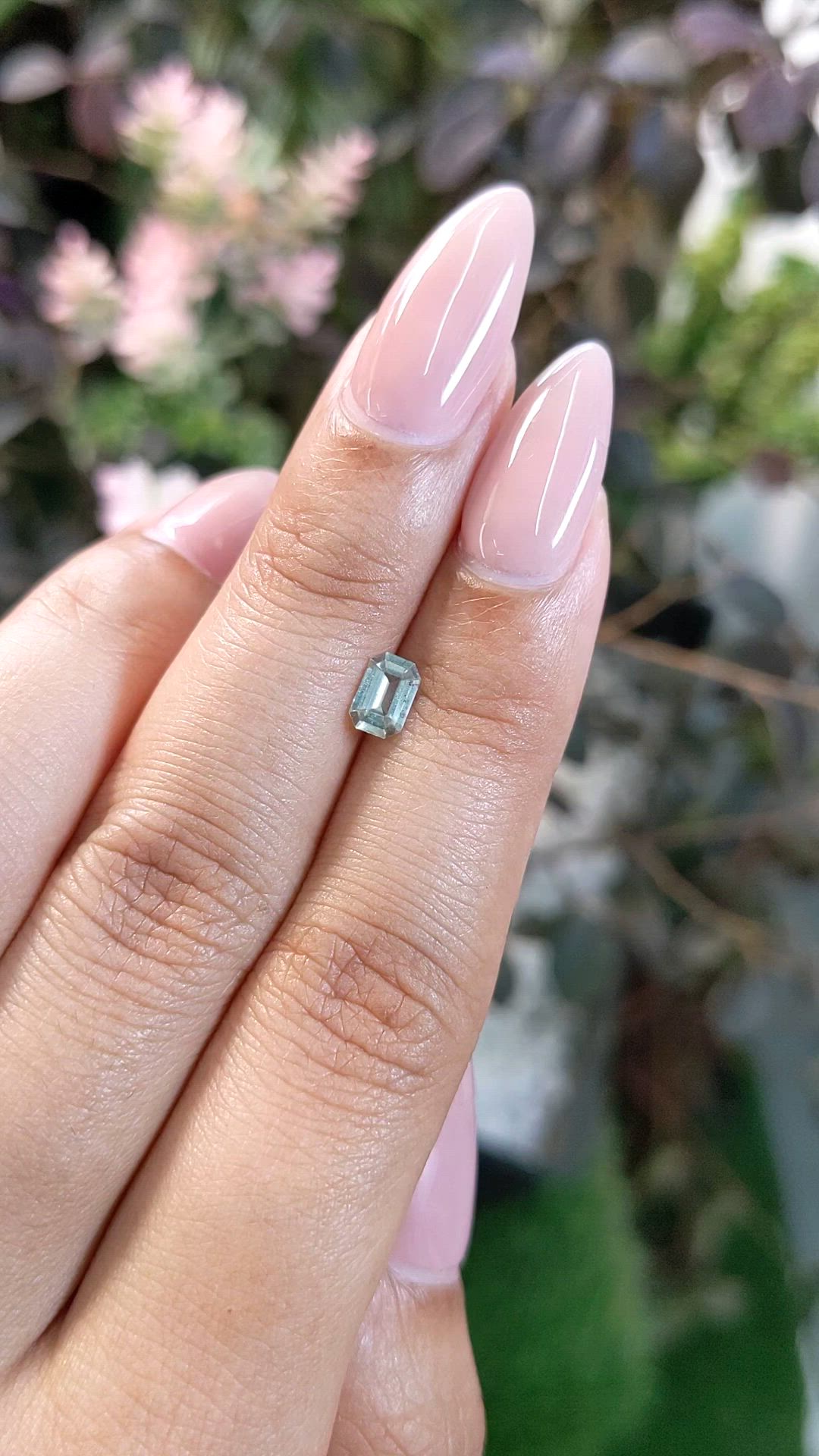 0.49 Ct. Green Sapphire from Ceylon (Sri Lanka) Size Video