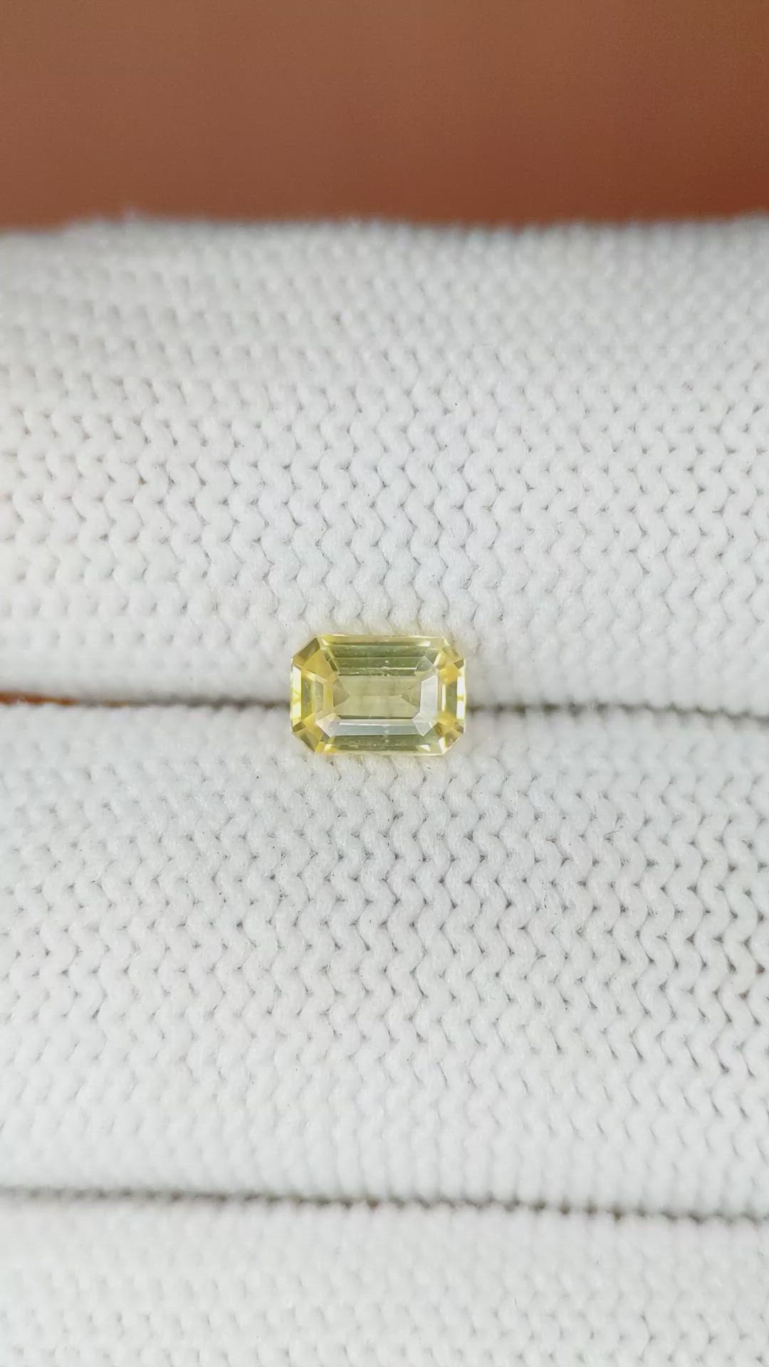 0.69 Ct. Yellow Sapphire from Ceylon (Sri Lanka) Size Video