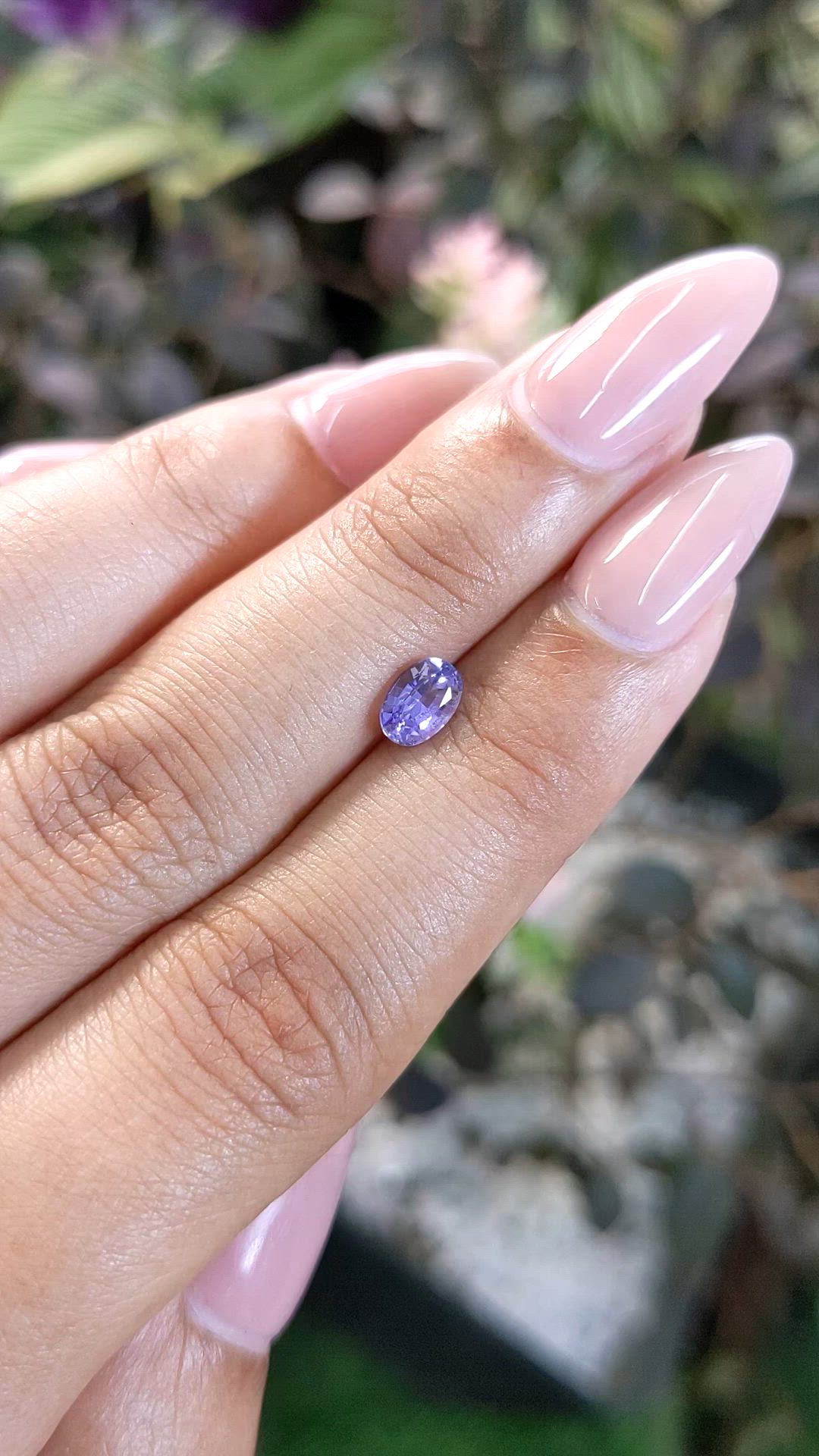 0.75 Ct. Purple Sapphire from Ceylon (Sri Lanka) Size Video