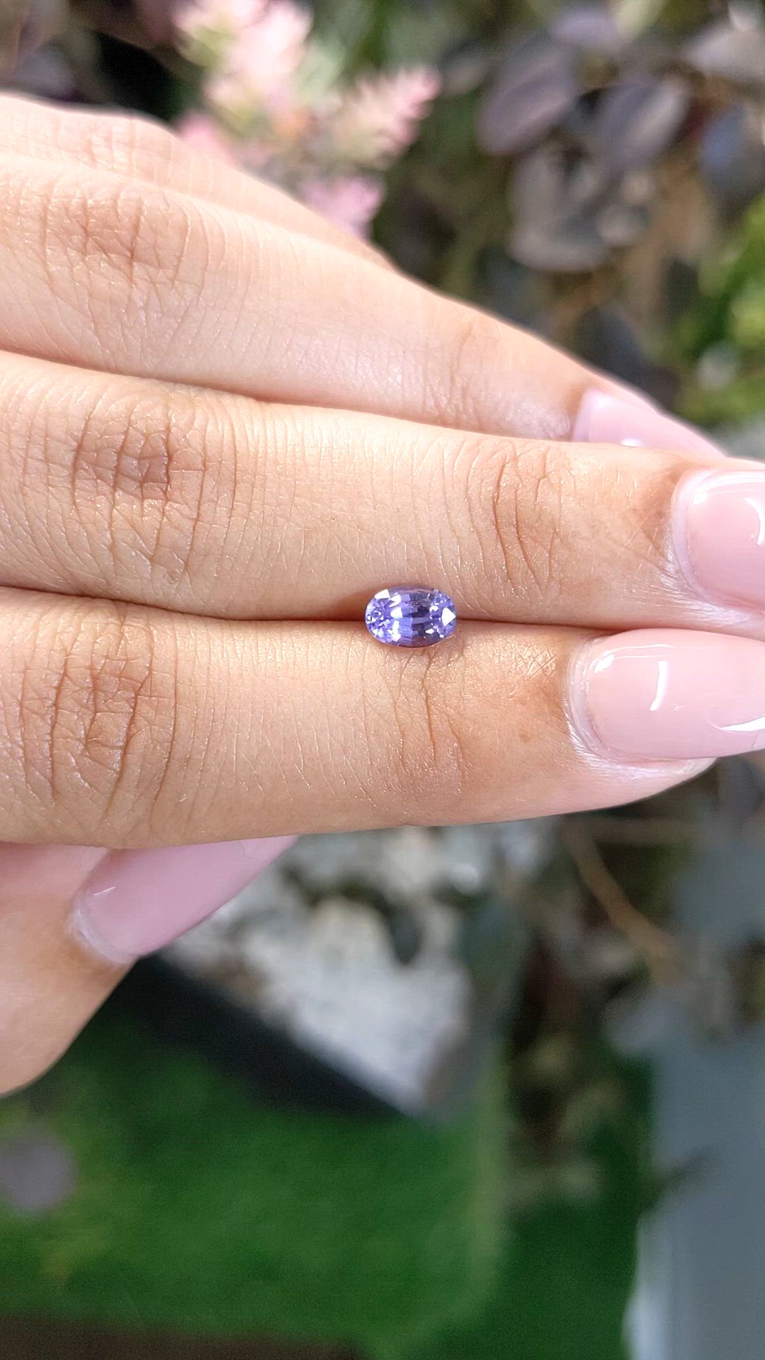0.75 Ct. Purple Sapphire from Ceylon (Sri Lanka) Size Video