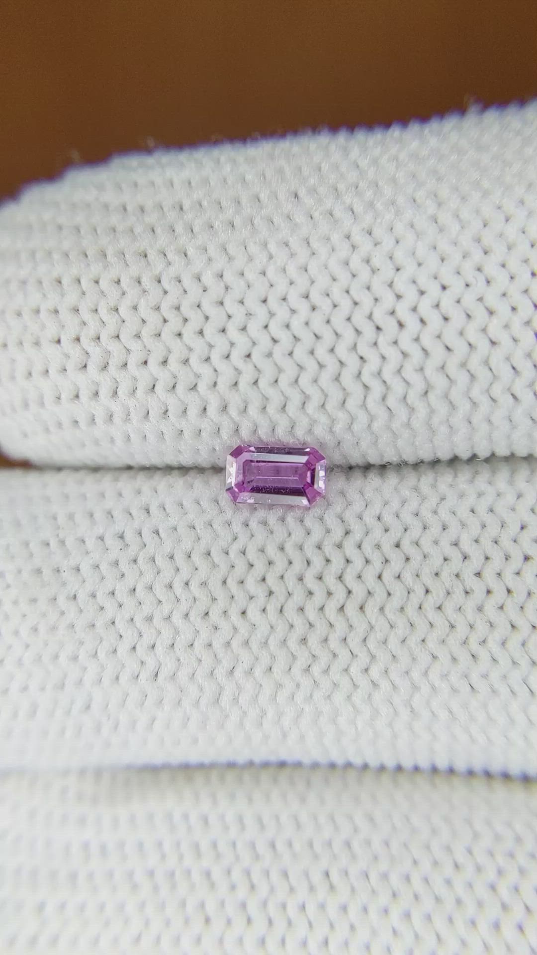 0.32 Ct. Purplish Pink Sapphire from Ceylon (Sri Lanka) Size Video