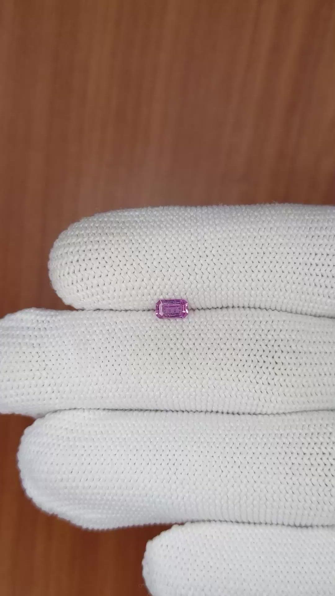 0.32 Ct. Purplish Pink Sapphire from Ceylon (Sri Lanka) Size Video
