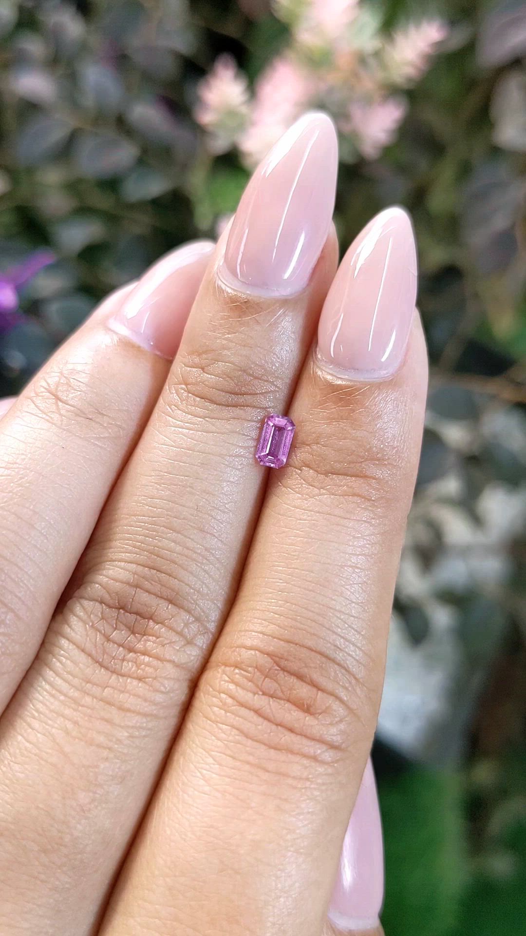 0.32 Ct. Purplish Pink Sapphire from Ceylon (Sri Lanka) Size Video