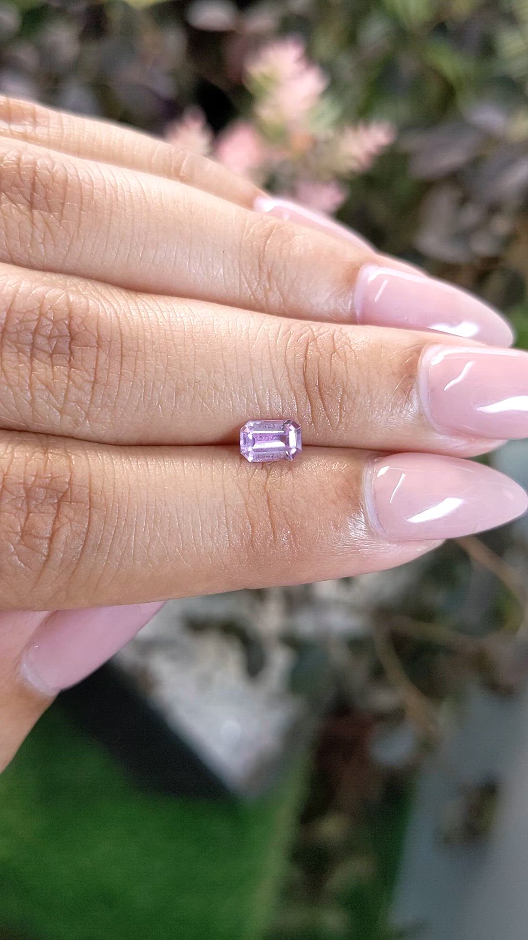 0.61 Ct. Pink Sapphire from Ceylon (Sri Lanka) Size Video