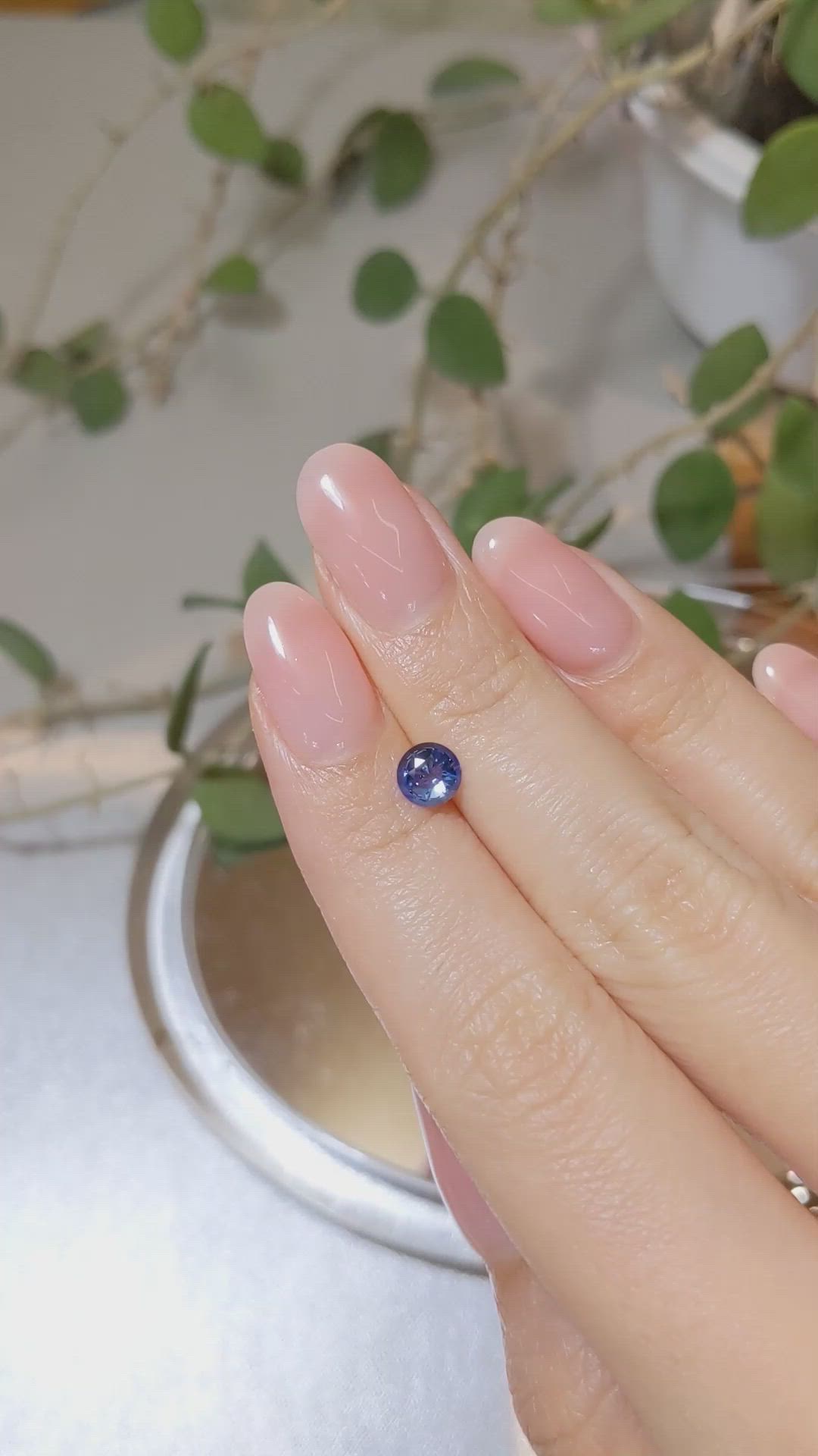 0.66 Ct. Blue Sapphire from Ceylon (Sri Lanka) Size Video