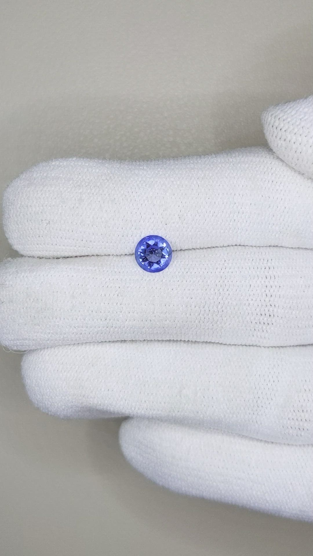 0.66 Ct. Blue Sapphire from Ceylon (Sri Lanka) Size Video