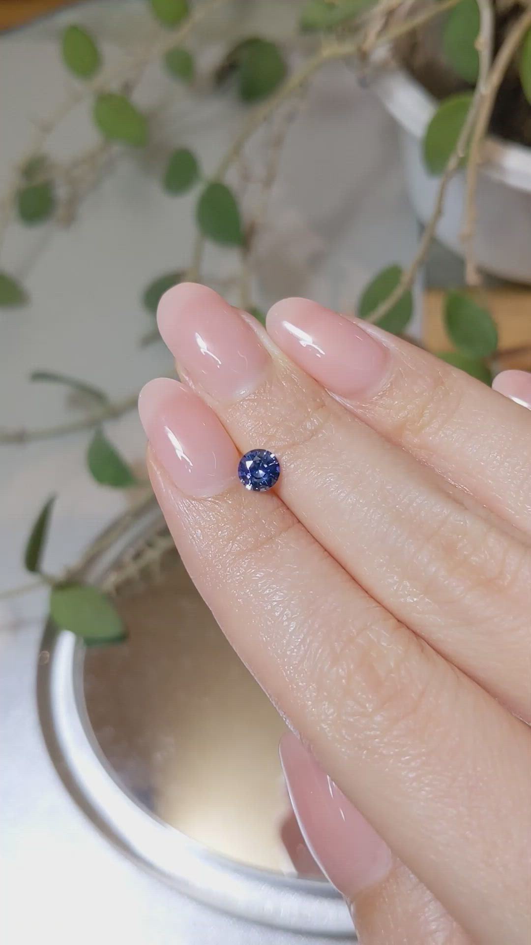 0.65 Ct. Blue Sapphire from Ceylon (Sri Lanka) Size Video