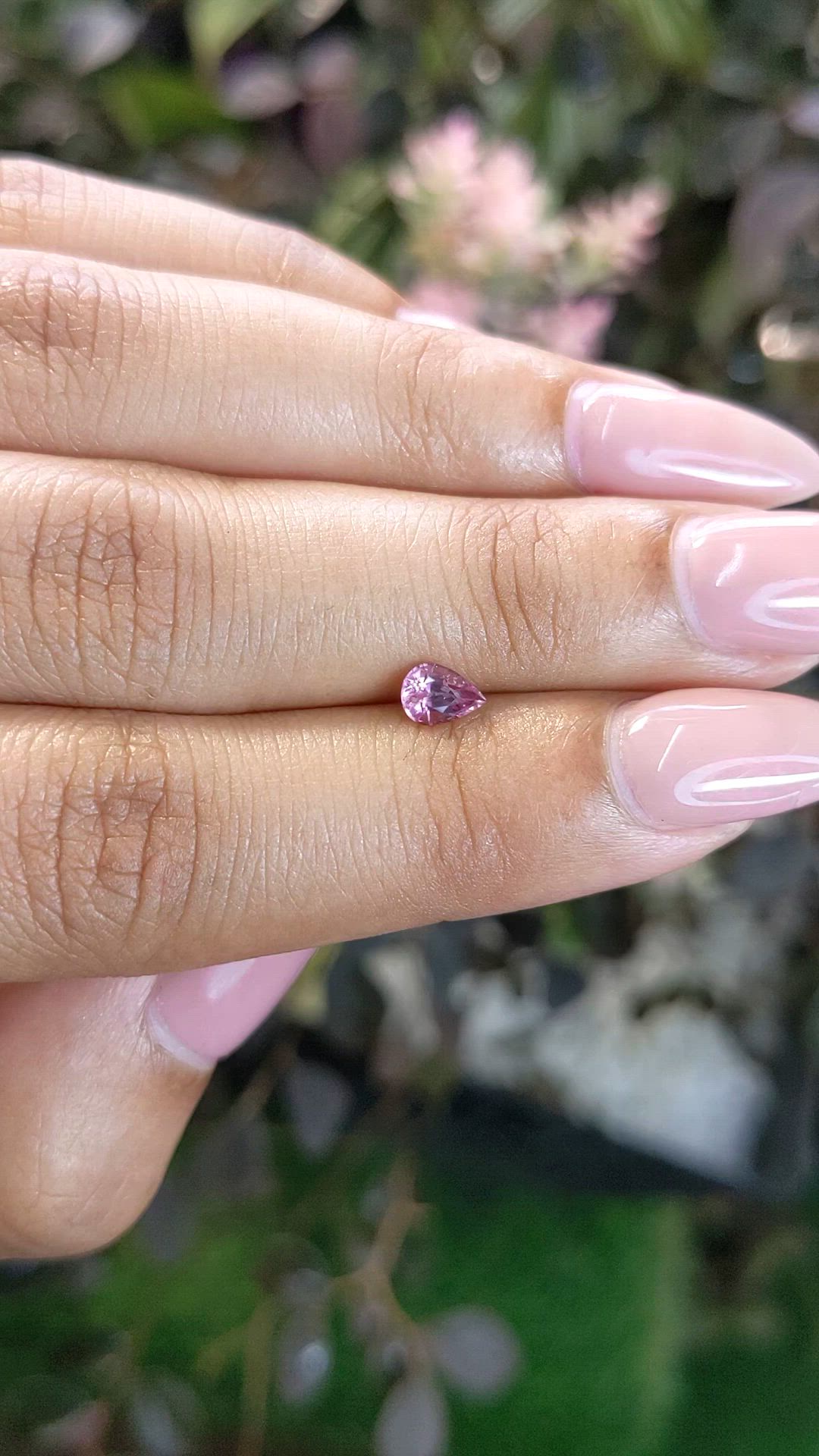 0.47 Ct. Pink Sapphire from Ceylon (Sri Lanka) Size Video