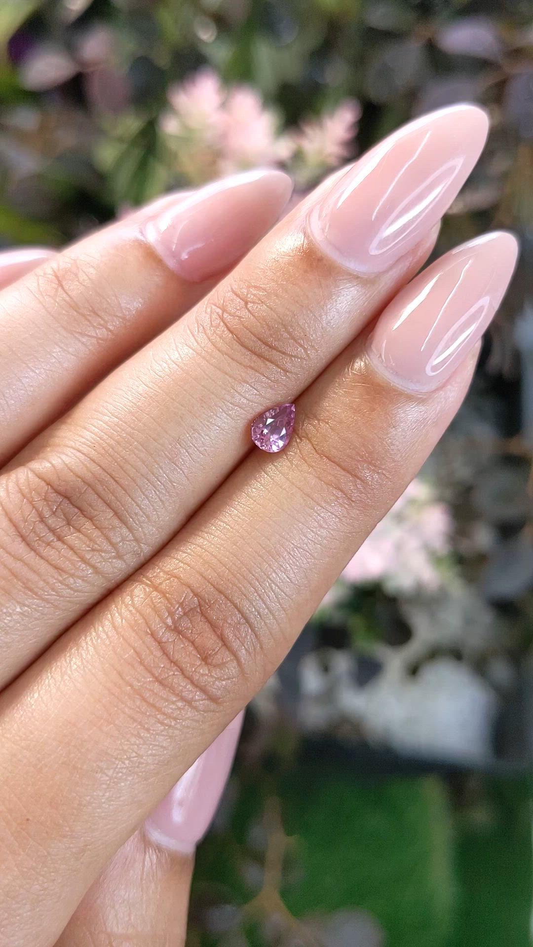 0.47 Ct. Pink Sapphire from Ceylon (Sri Lanka) Size Video