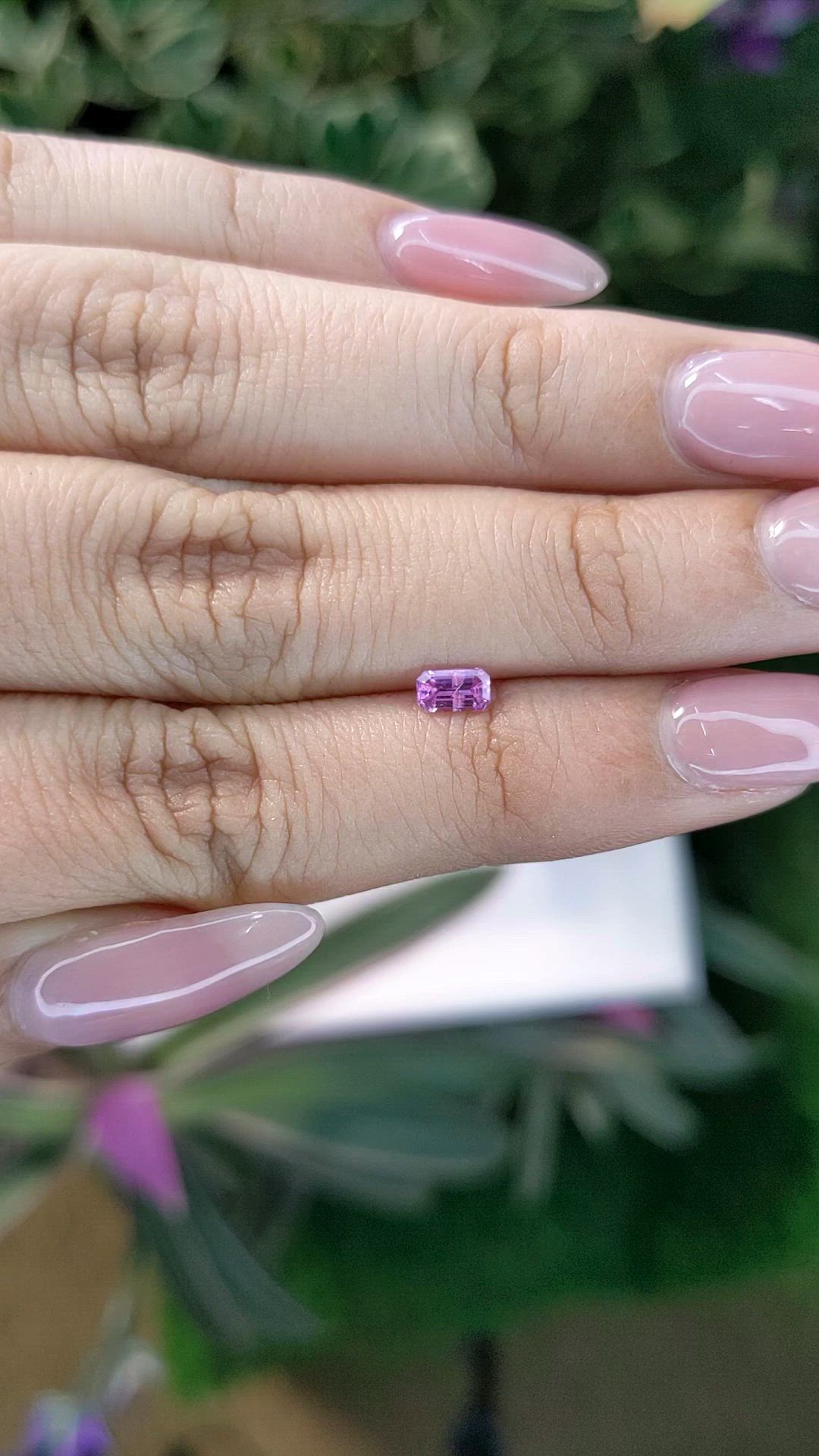 0.34 Ct. Pink Sapphire from Ceylon (Sri Lanka) Size Video