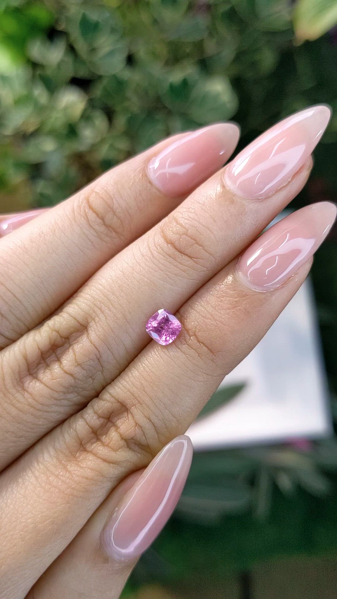 0.62 Ct. Pink Sapphire from Ceylon (Sri Lanka) Size Video