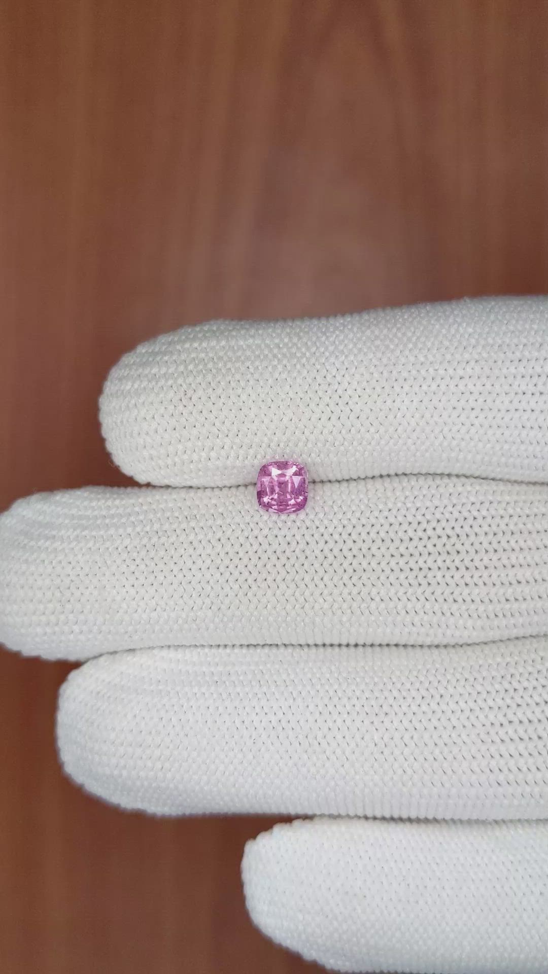 0.62 Ct. Pink Sapphire from Ceylon (Sri Lanka) Size Video