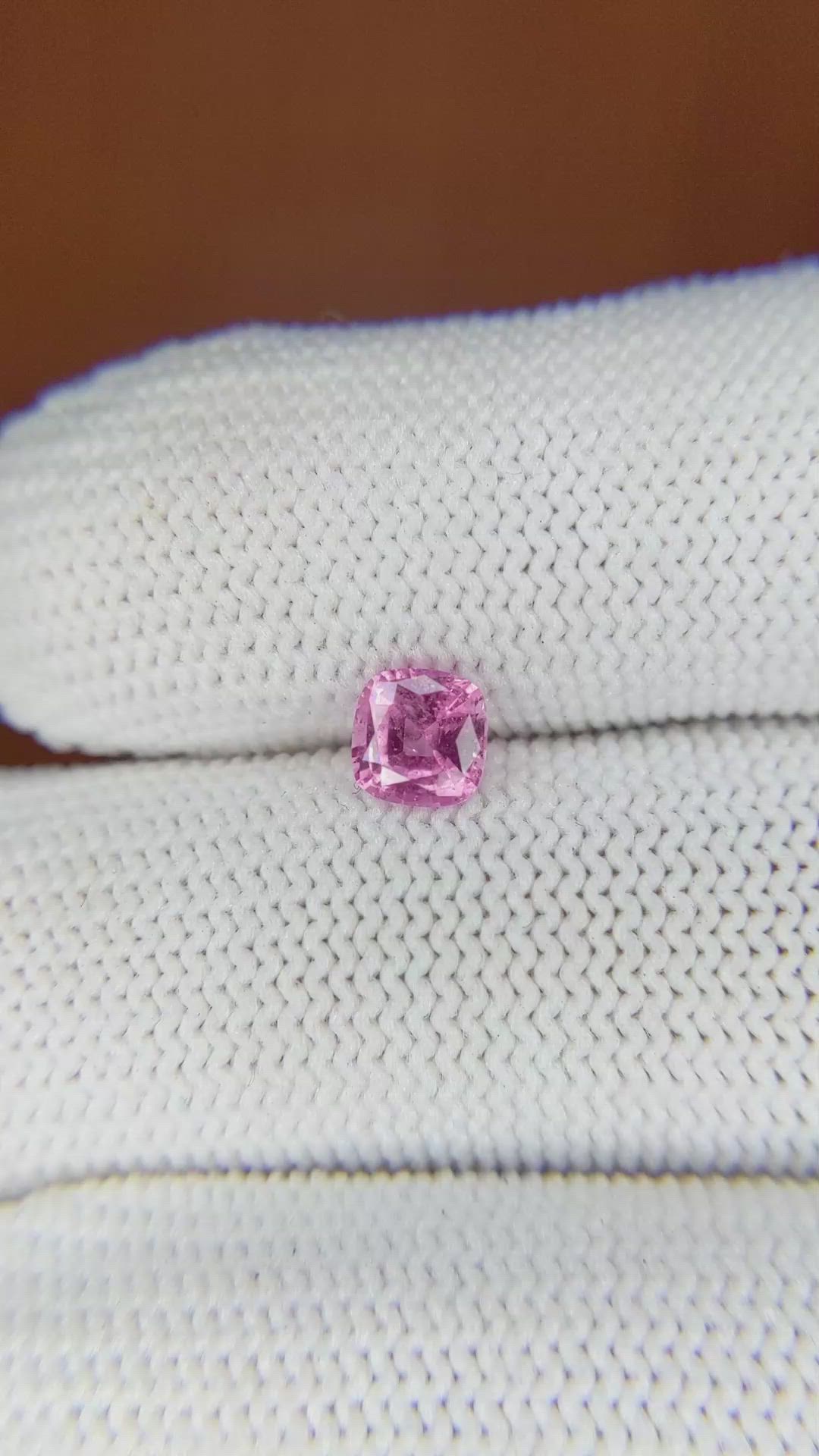 0.62 Ct. Pink Sapphire from Ceylon (Sri Lanka) Size Video