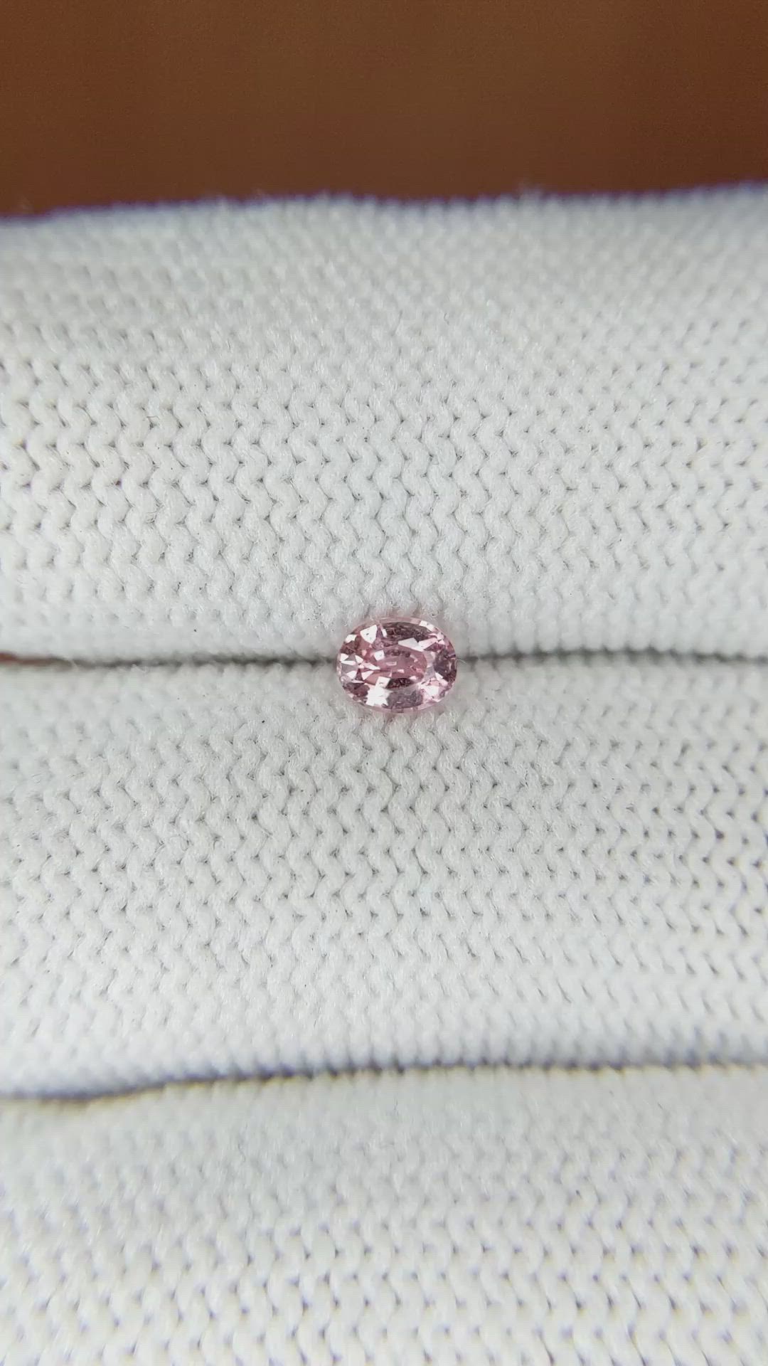 0.36 Ct. Pink Sapphire from Ceylon (Sri Lanka) Size Video