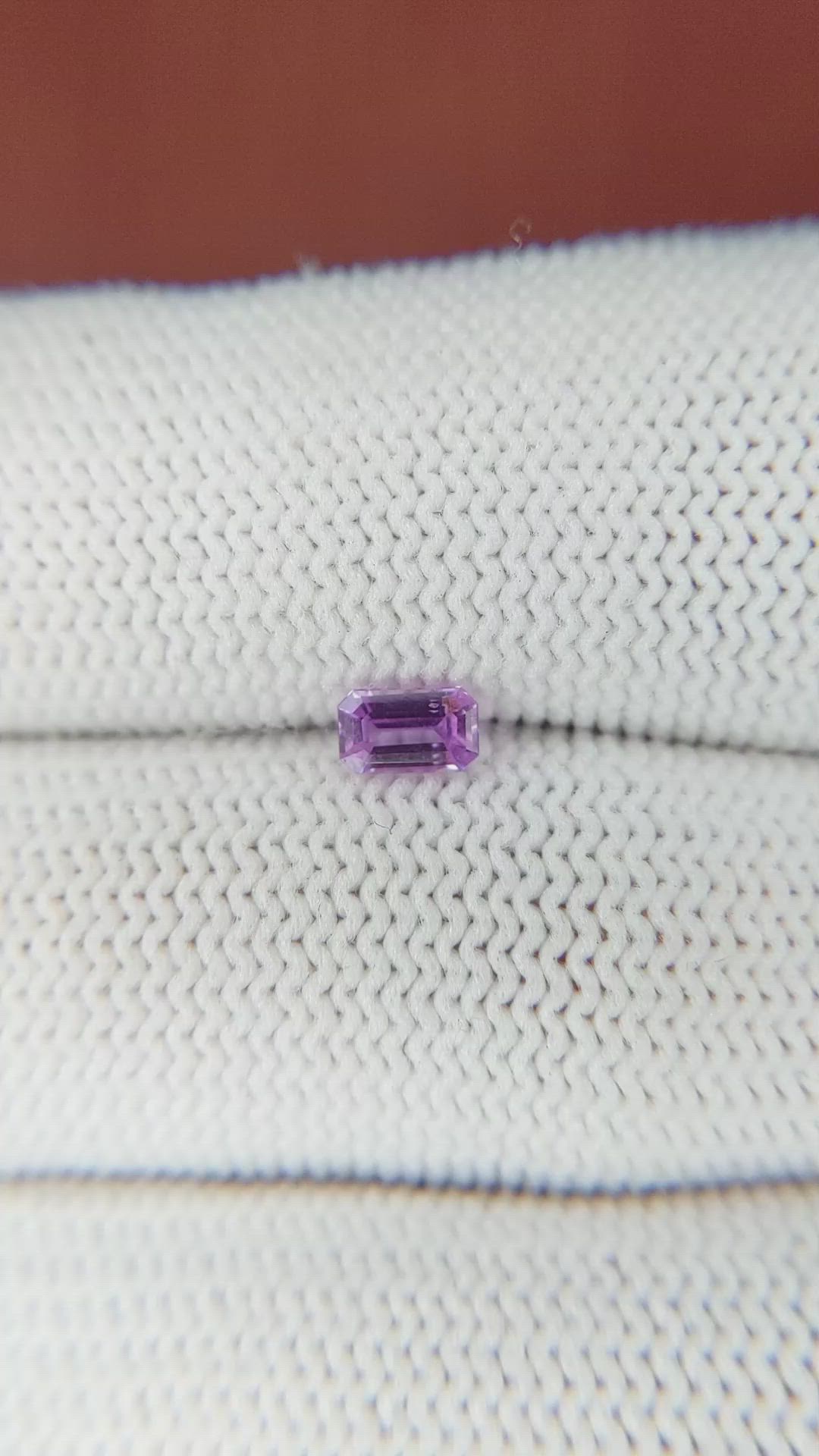 0.36 Ct. Pinkish Purple Sapphire from Ceylon (Sri Lanka) Size Video