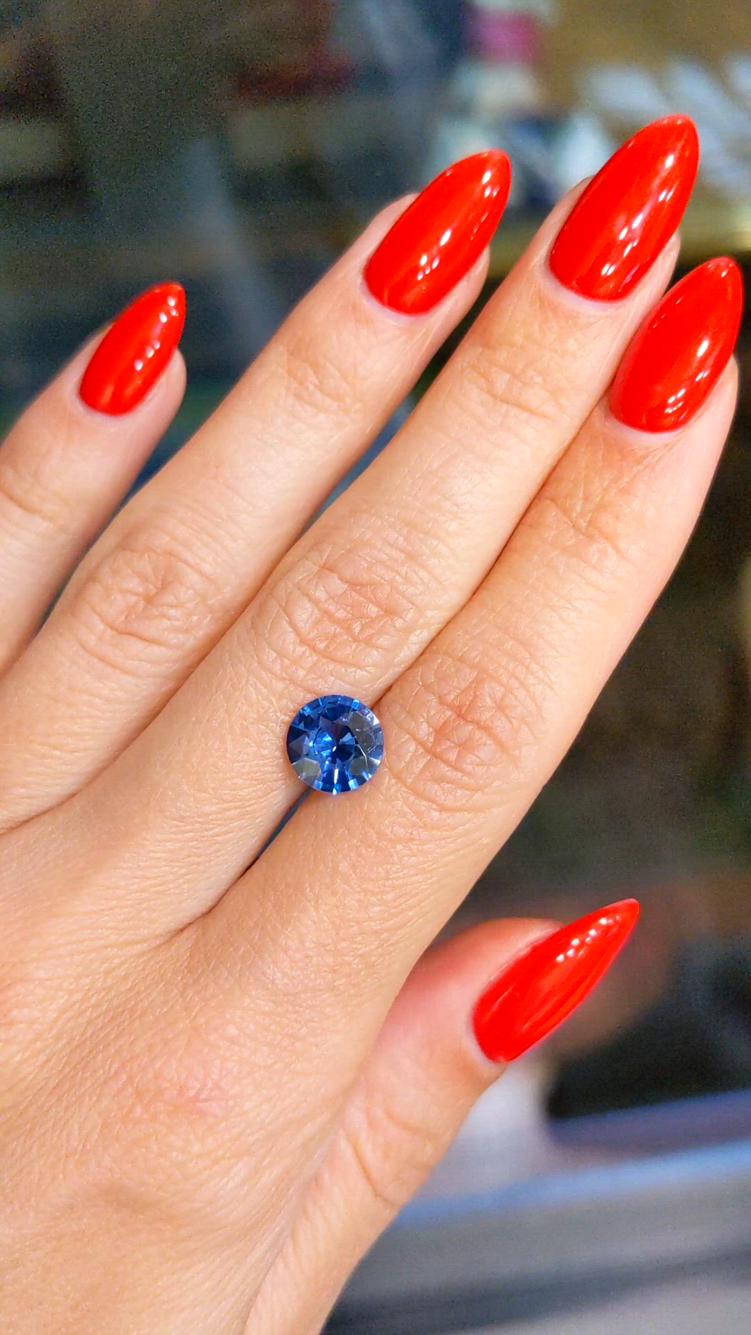 2.27 Ct. Blue Sapphire from Ceylon (Sri Lanka) Size Video