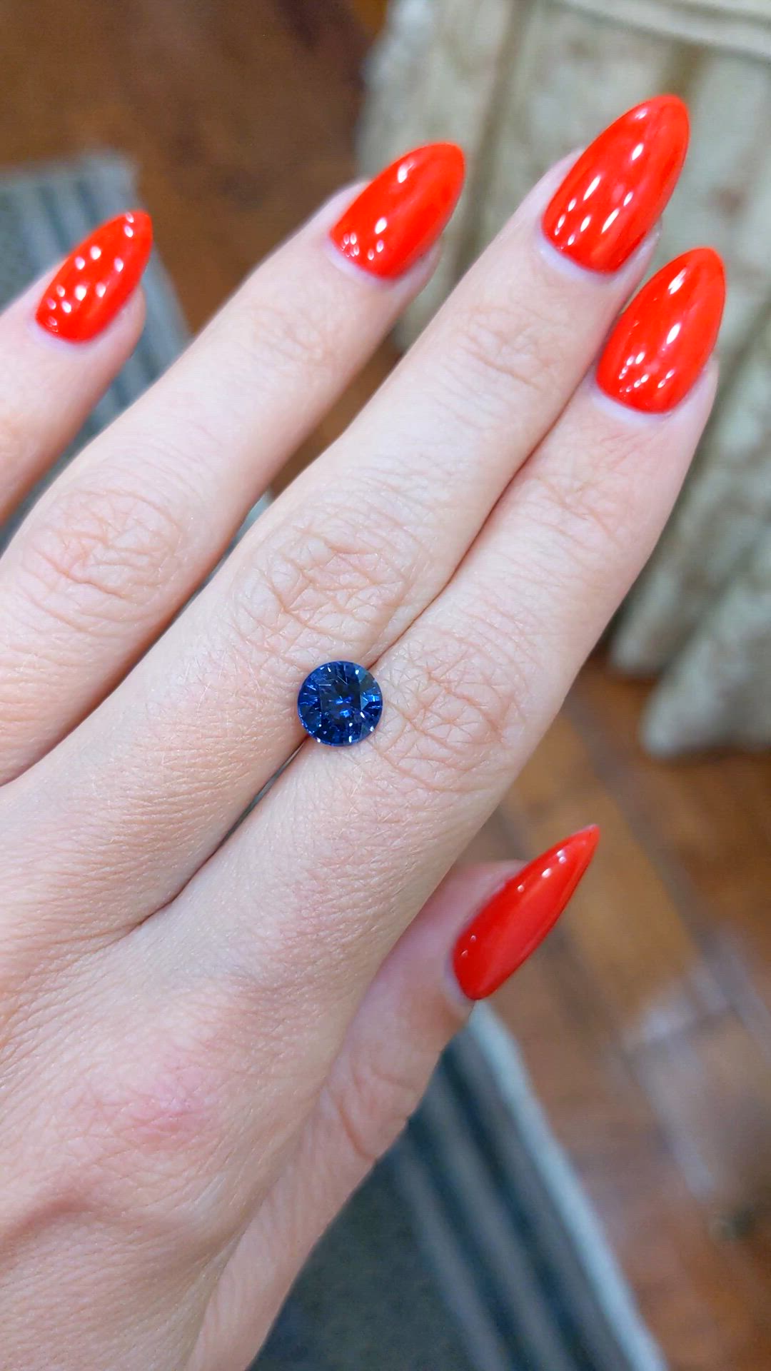 1.75 Ct. Blue Sapphire from Ceylon (Sri Lanka) Size Video