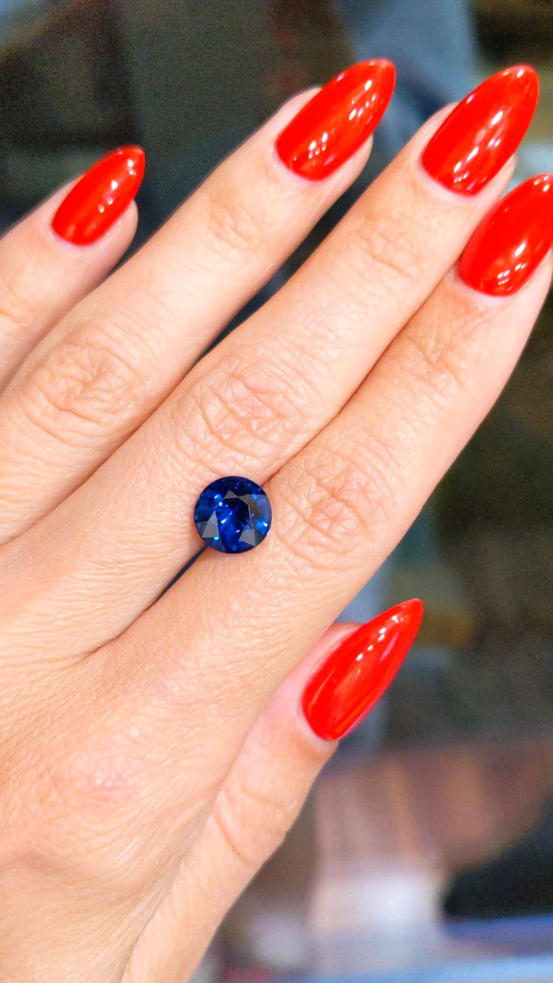 3.02 Ct. Blue Sapphire from Ceylon (Sri Lanka) Size Video