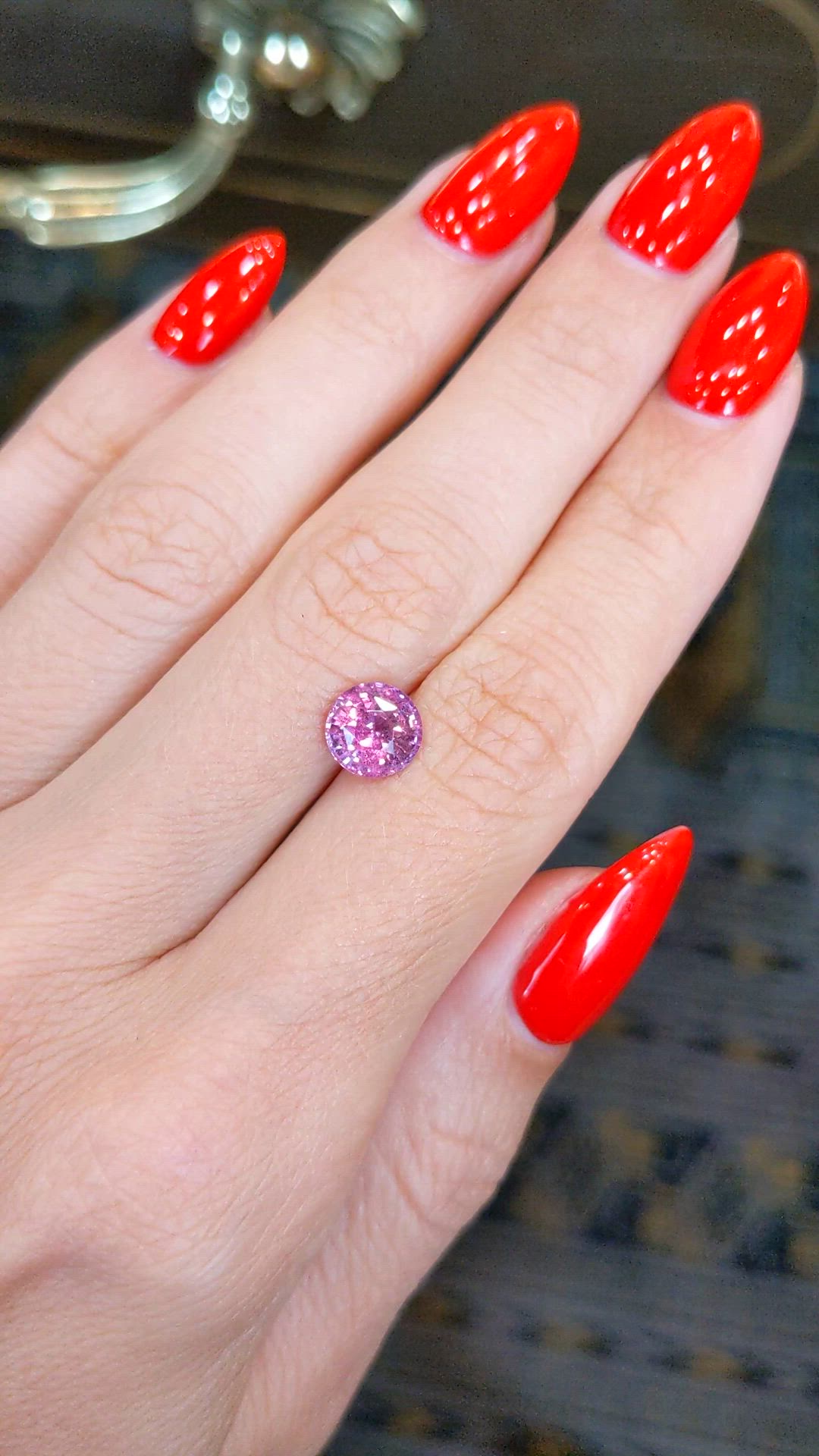 1.98 Ct. Pink Sapphire from Ceylon (Sri Lanka) Size Video