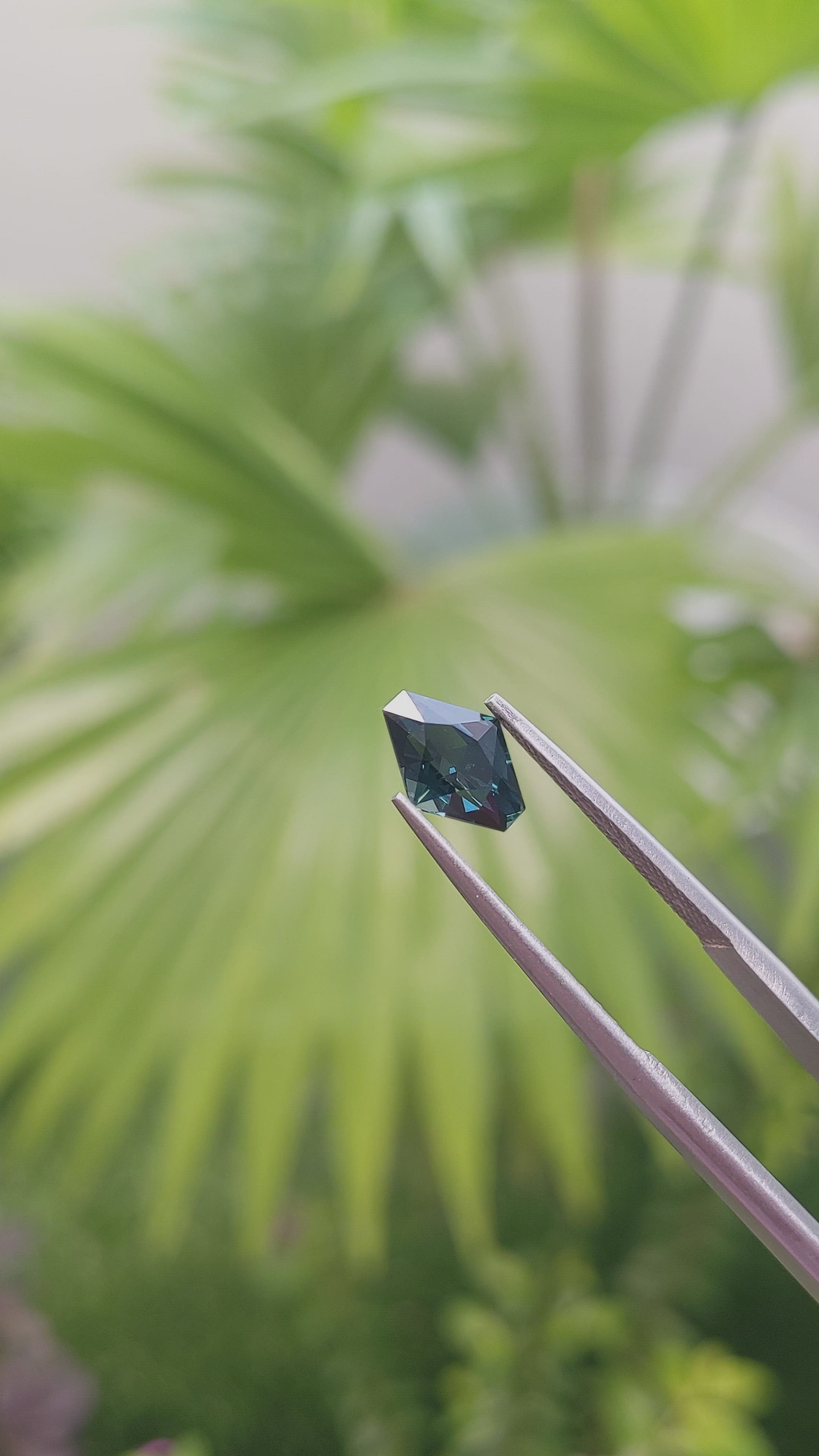 1.22 Ct. Bluish Green Sapphire from Ceylon (Sri Lanka) Size Video