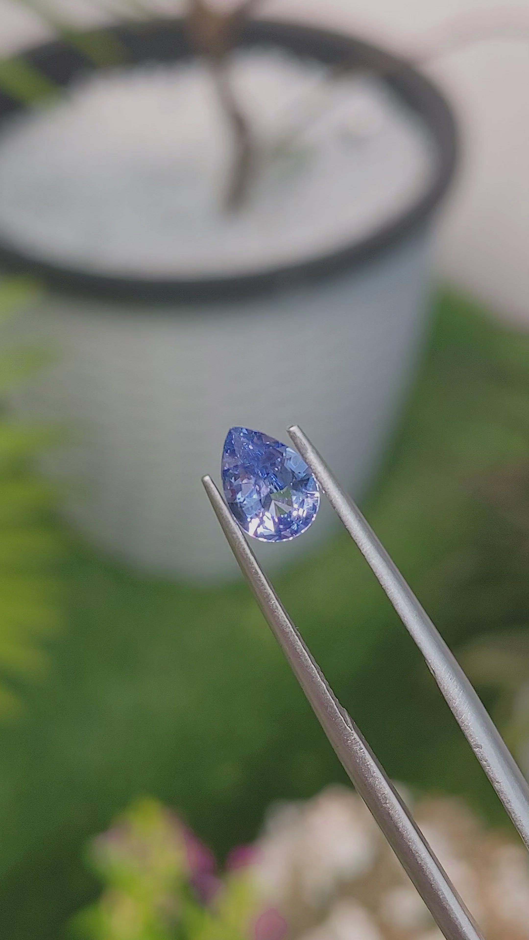 1.10 Ct. Blue Sapphire from Ceylon (Sri Lanka) Size Video