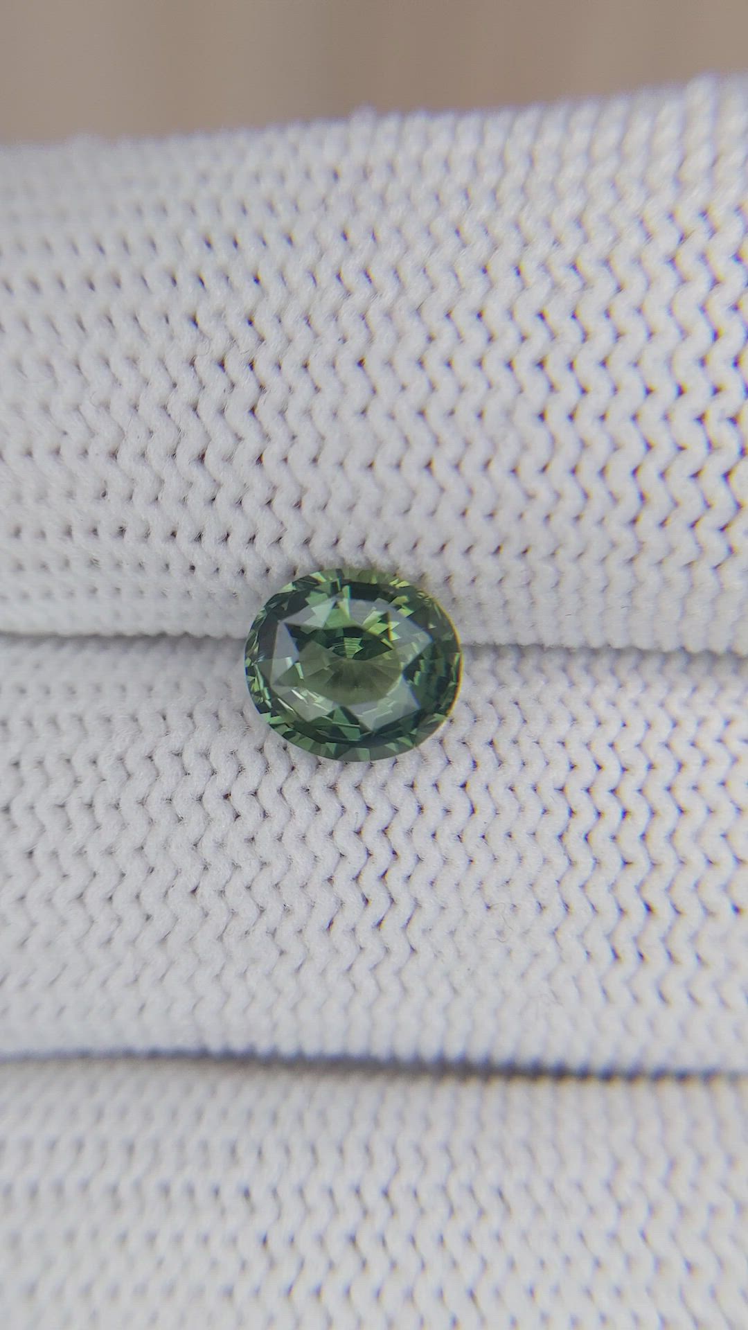 1.66 Ct. Green Sapphire from Ceylon (Sri Lanka) Size Video