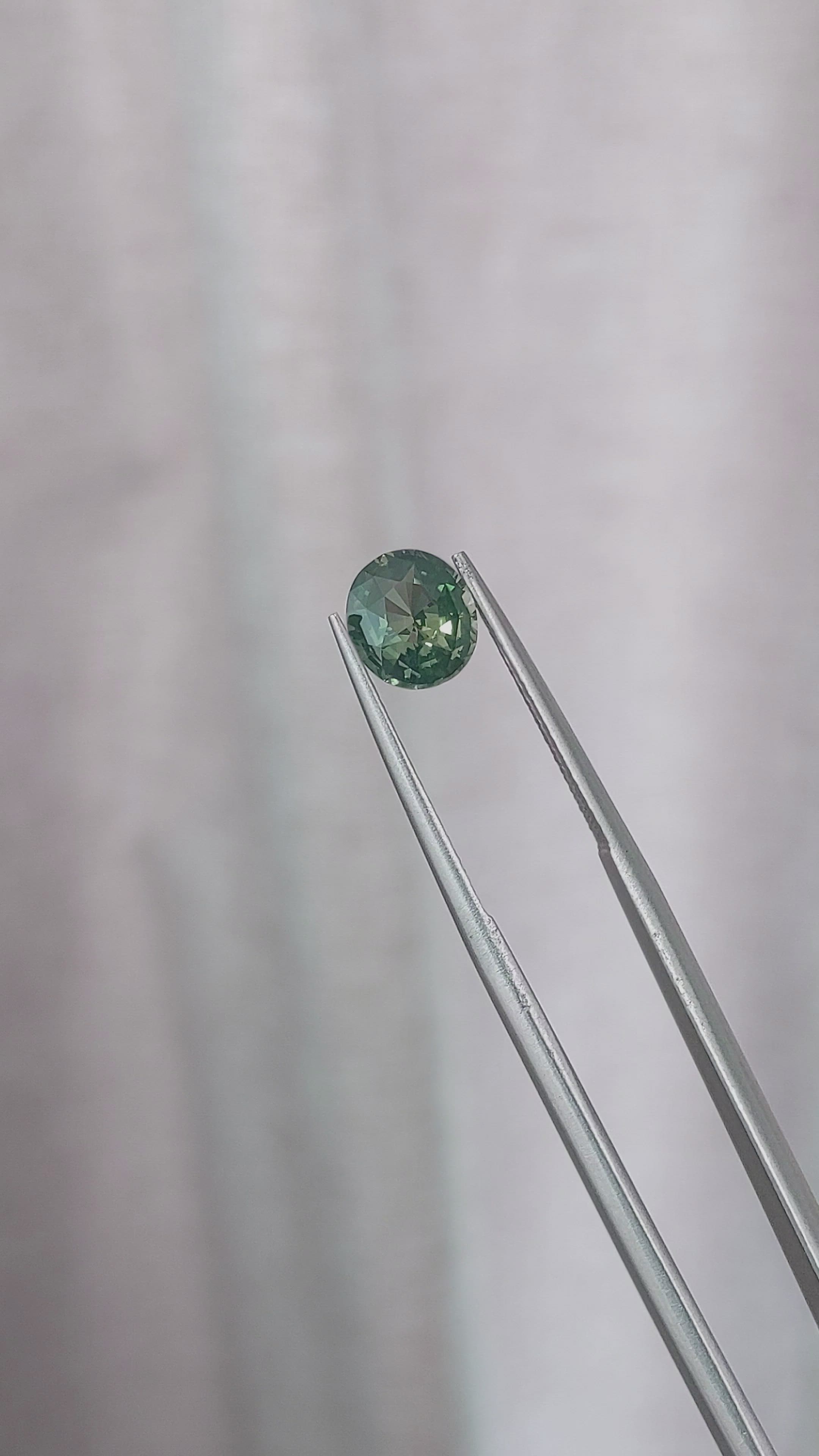 1.66 Ct. Green Sapphire from Ceylon (Sri Lanka) Size Video