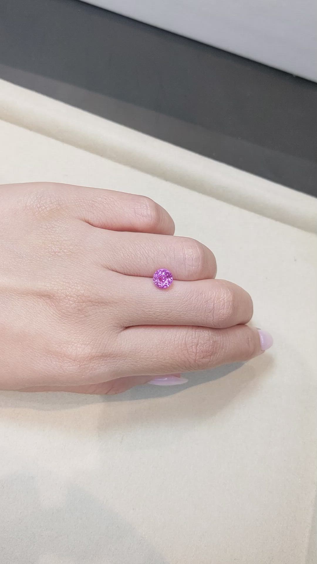 2.05 Ct. Pink Sapphire from Ceylon (Sri Lanka) Size Video