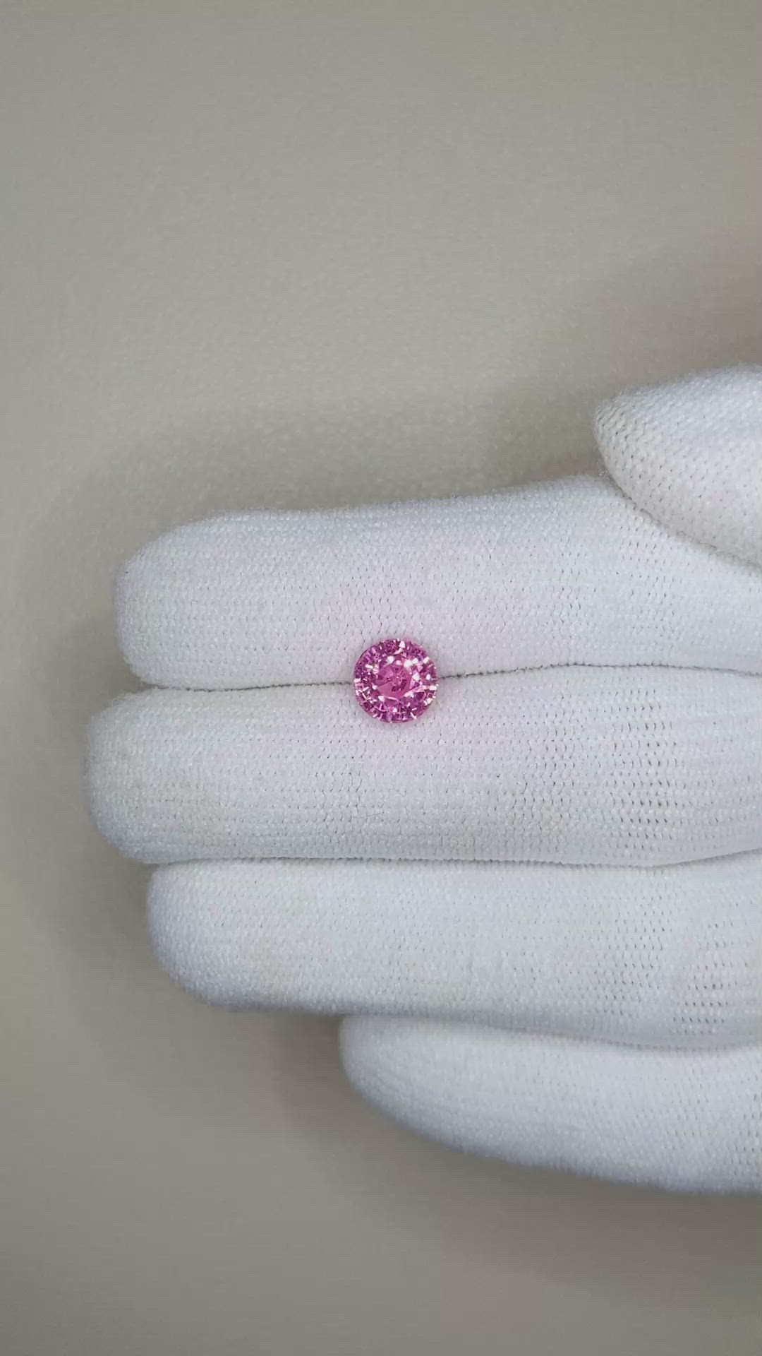 2.05 Ct. Pink Sapphire from Ceylon (Sri Lanka) Size Video