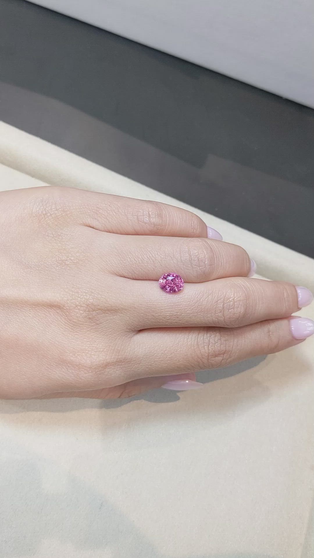 2.10 Ct. Pink Sapphire from Ceylon (Sri Lanka) Size Video