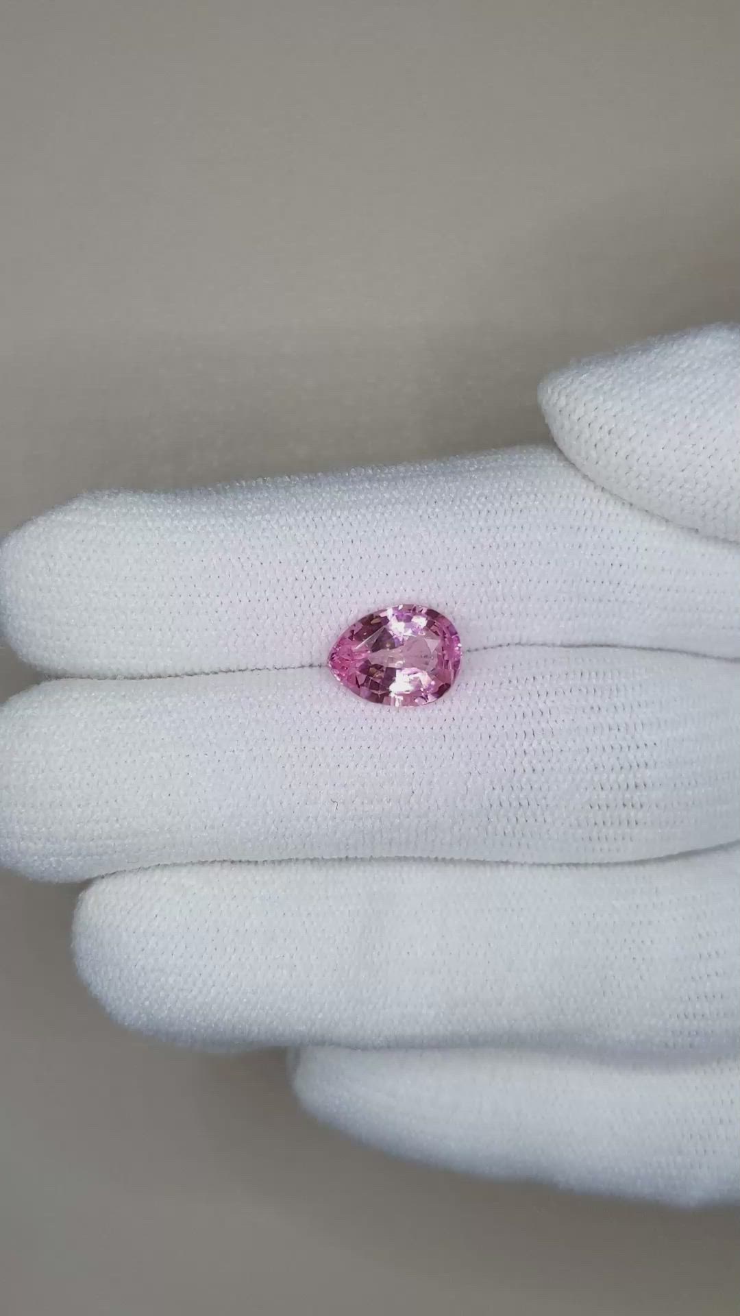 2.35 Ct. Pink Sapphire from Ceylon (Sri Lanka) Size Video