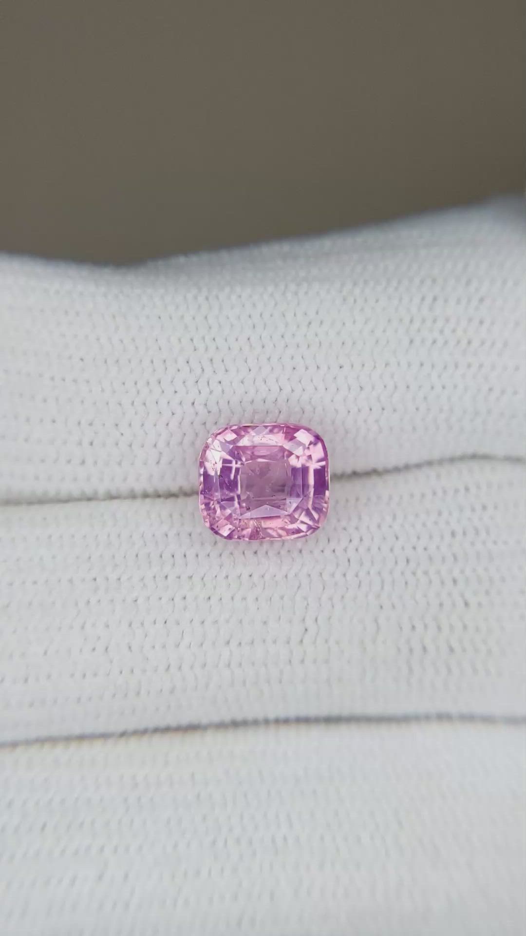 2.25 Ct. Pink Sapphire from Ceylon (Sri Lanka) Size Video