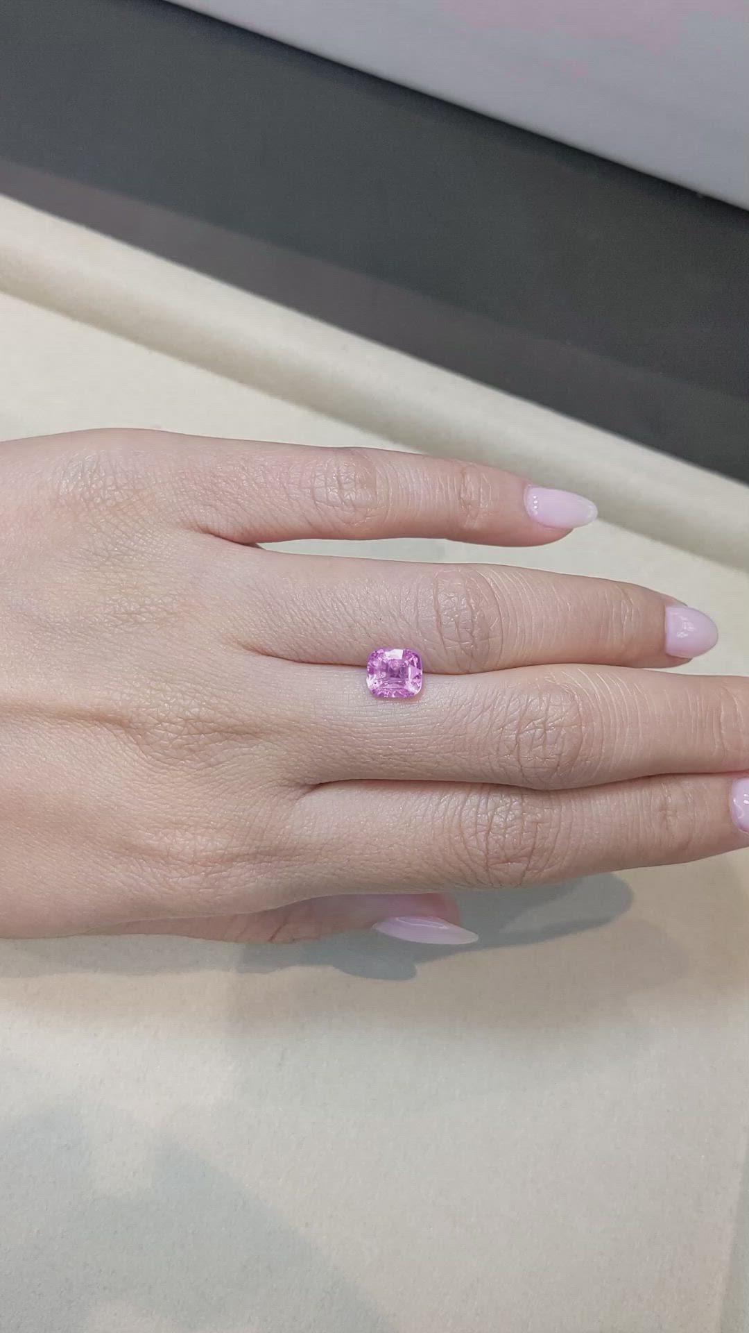 2.25 Ct. Pink Sapphire from Ceylon (Sri Lanka) Size Video