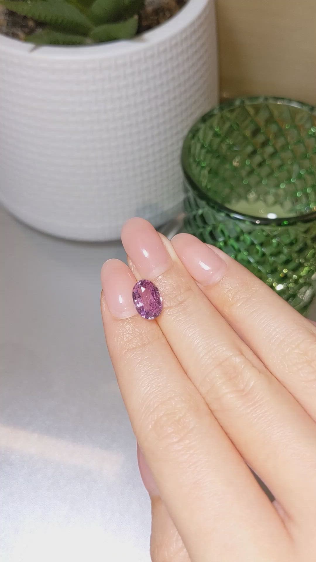 4.03 Ct. Pink Sapphire from Ceylon (Sri Lanka) Size Video