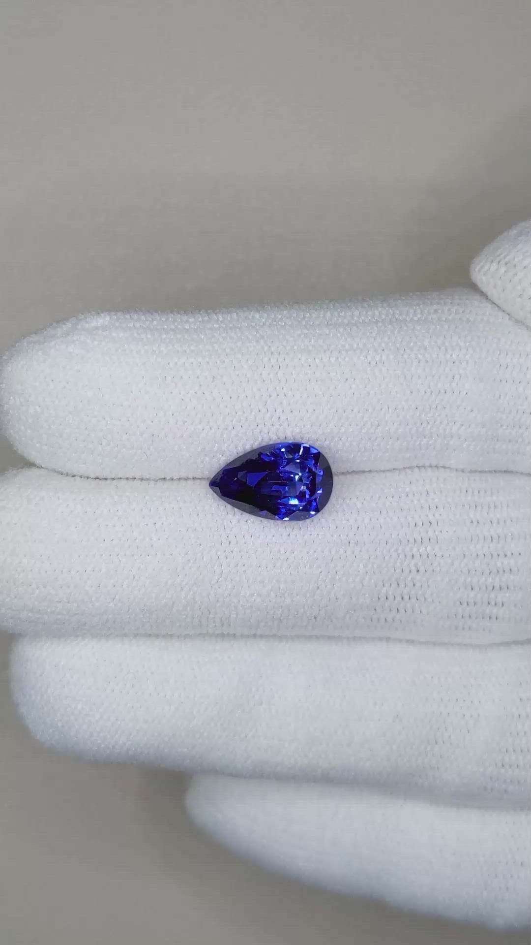 3.28 Ct. Blue Sapphire from Ceylon (Sri Lanka) Size Video