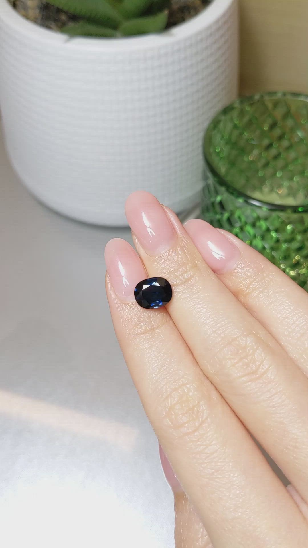 3.02 Ct. Blue Sapphire from Madagascar Size Video