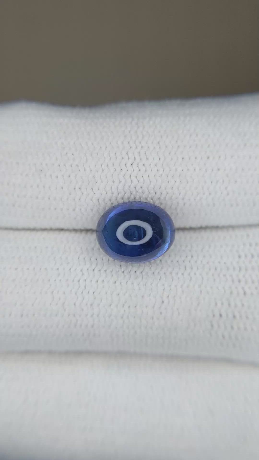 3.28 Ct. Blue Cabochon Sapphire from Ceylon (Sri Lanka) Size Video