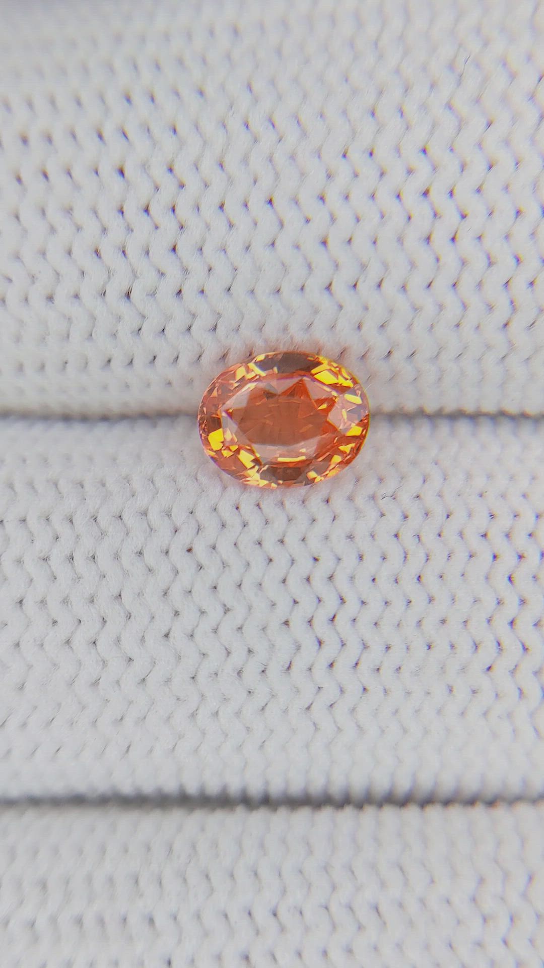 1.06 Ct. Orange Sapphire from Ceylon (Sri Lanka) Size Video