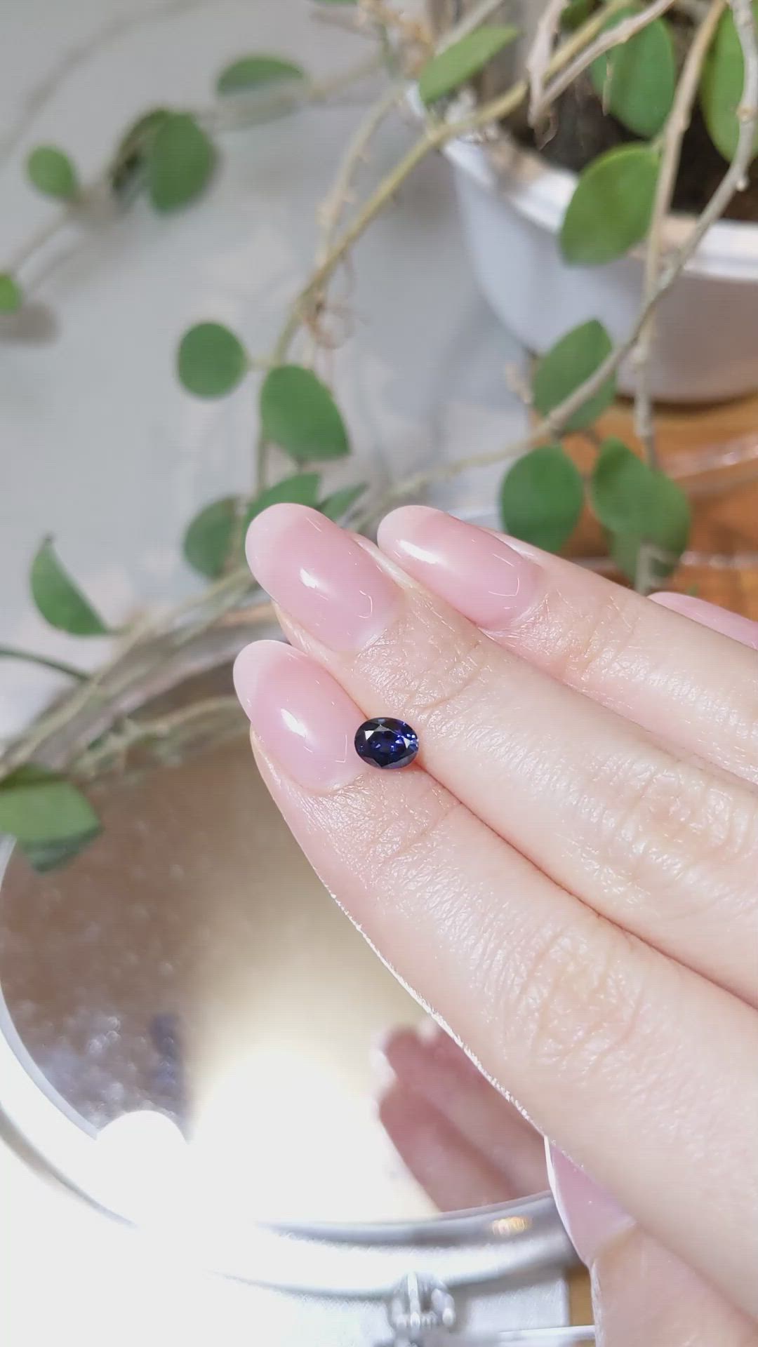 0.83 Ct. Blue Sapphire from Ceylon (Sri Lanka) Size Video