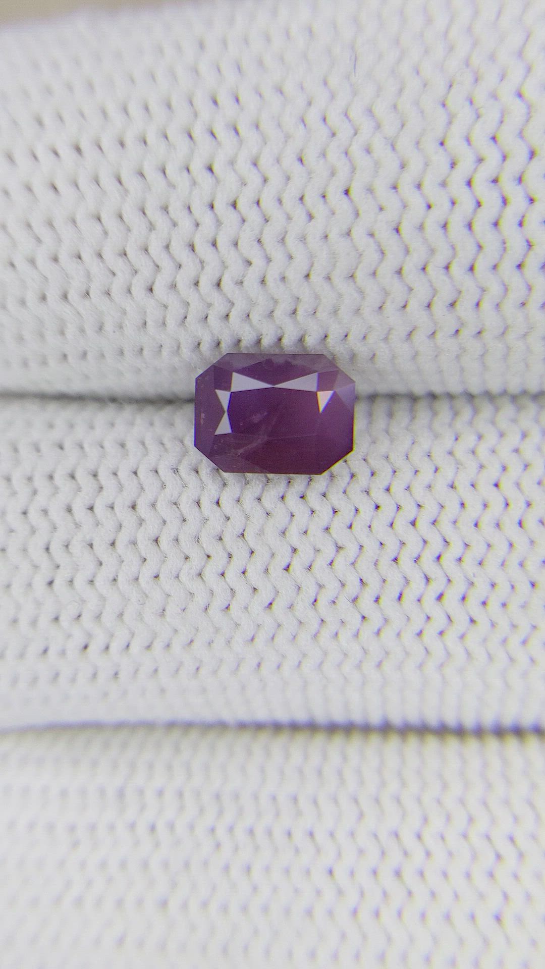 1.55 Ct. Pinkish Purple Sapphire from Ceylon (Sri Lanka) Size Video