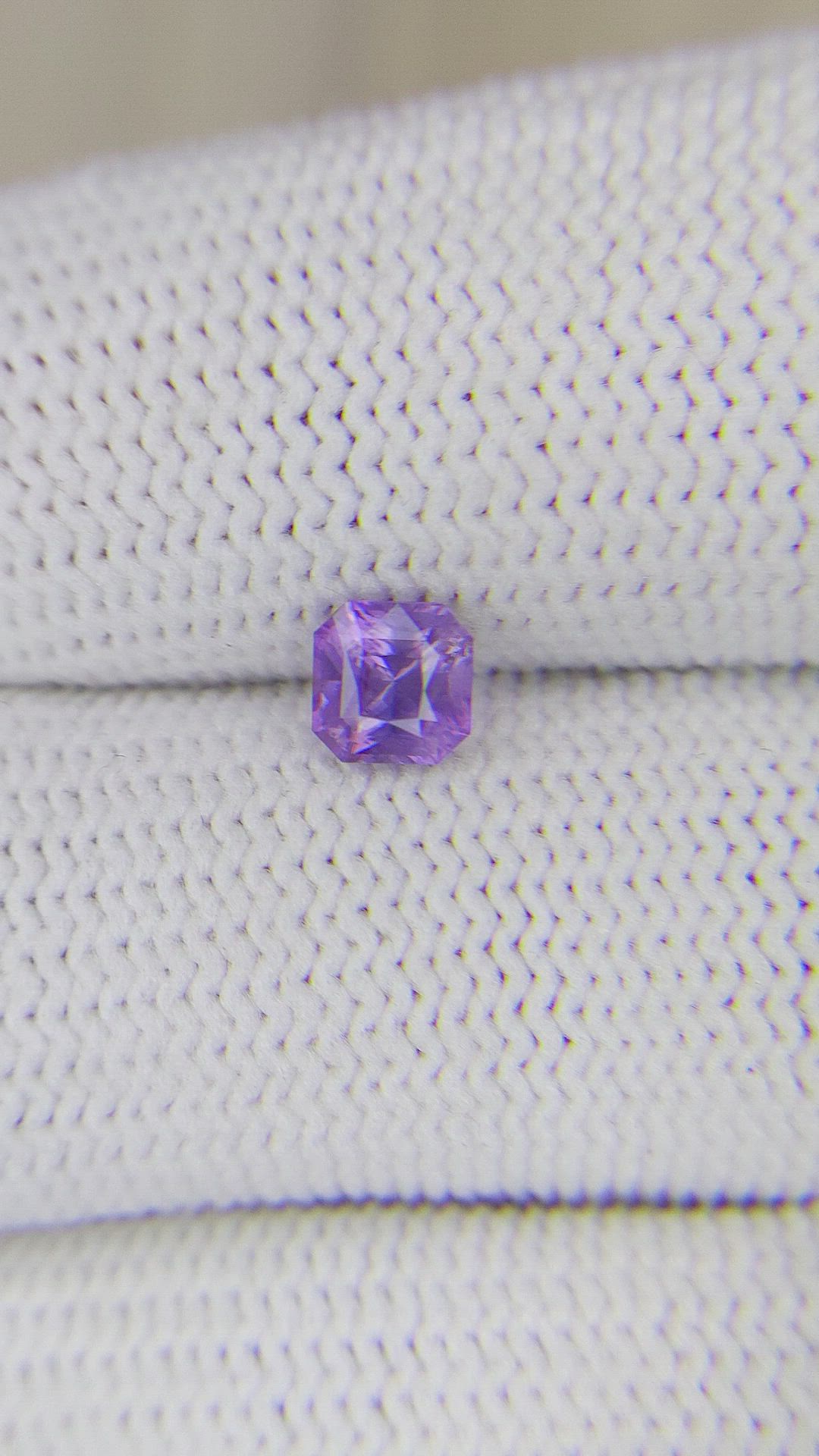 0.72 Ct. Pinkish Purple Sapphire from Ceylon (Sri Lanka) Size Video