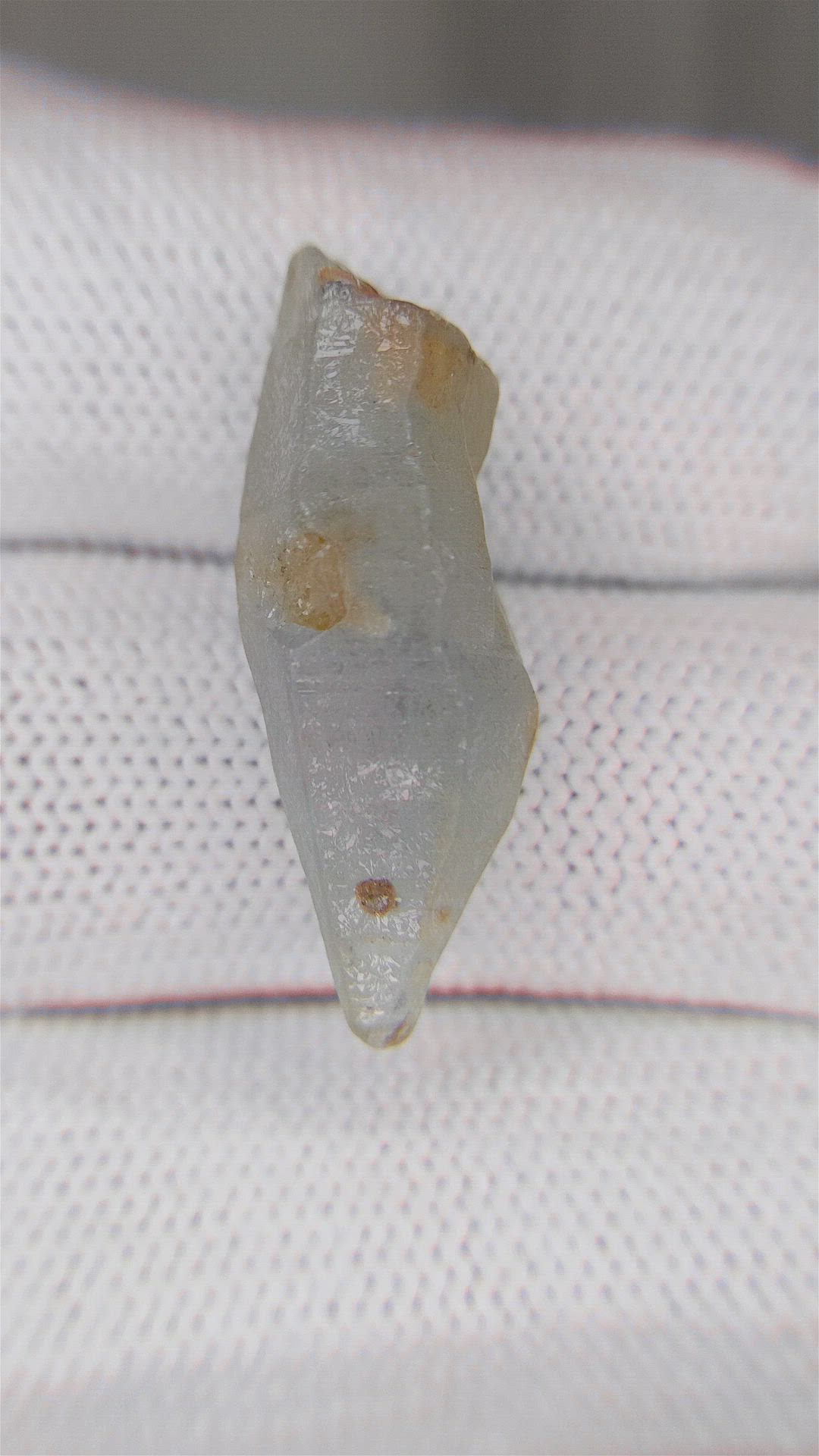 16.54 Ct. White Sapphire Crystal from Ceylon (Sri Lanka) Size Video