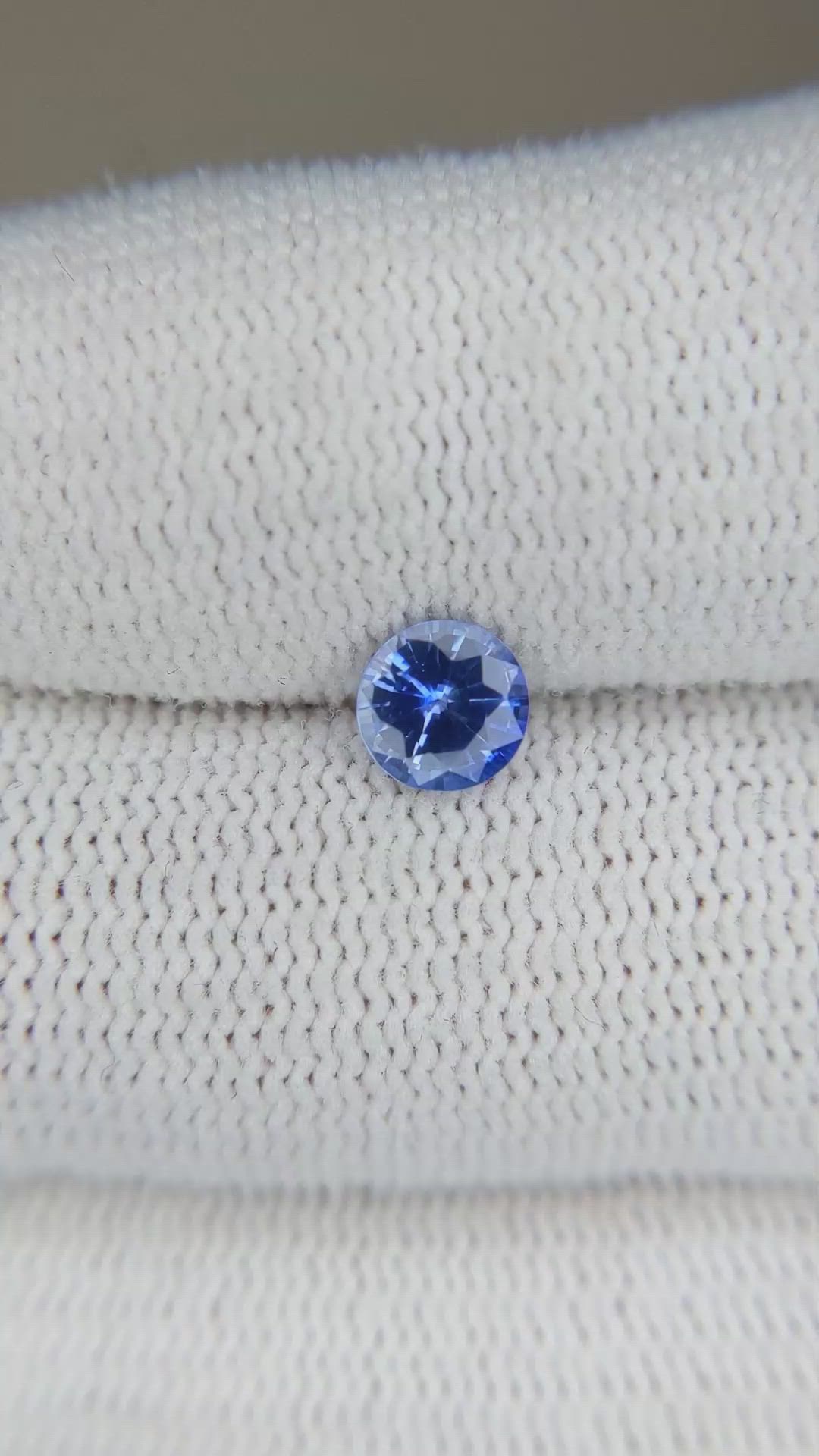 0.64 Ct. Blue Sapphire from Ceylon (Sri Lanka) Size Video