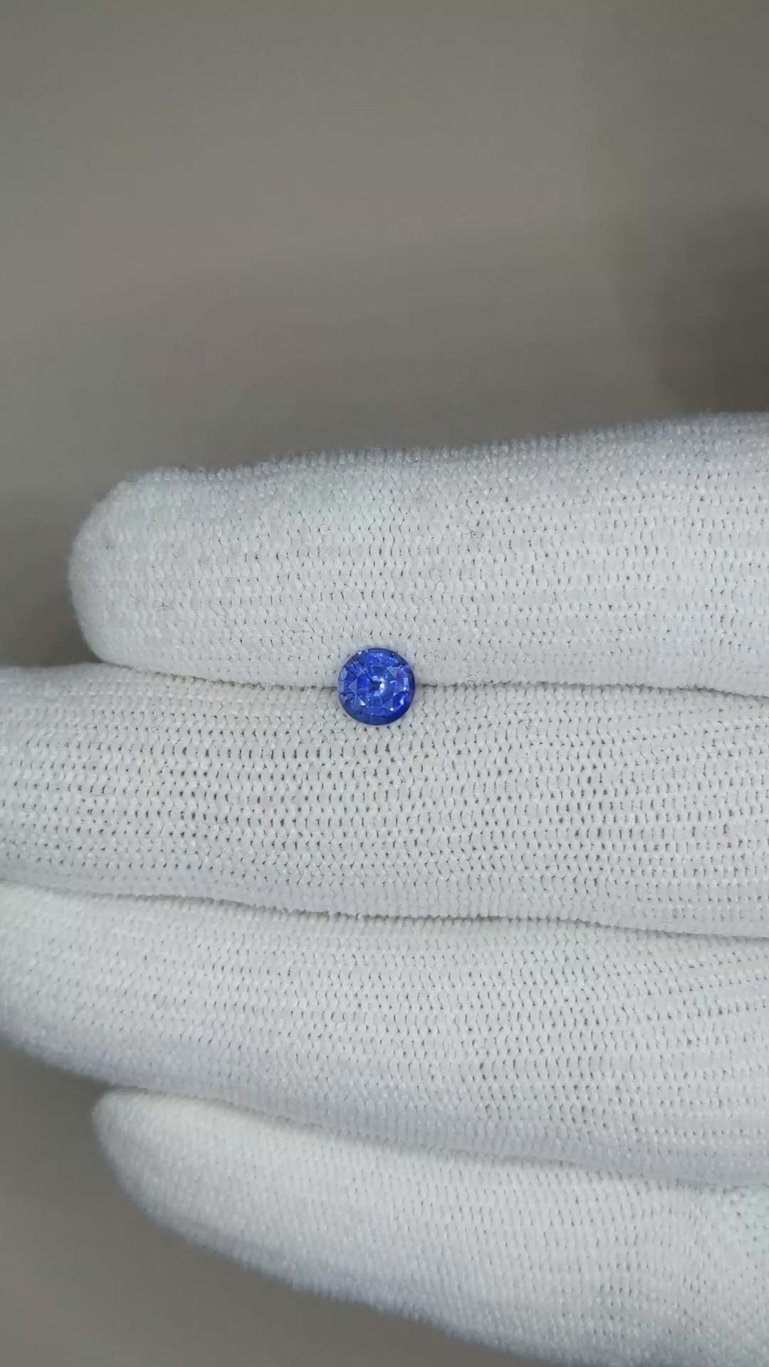 0.64 Ct. Blue Sapphire from Ceylon (Sri Lanka) Size Video