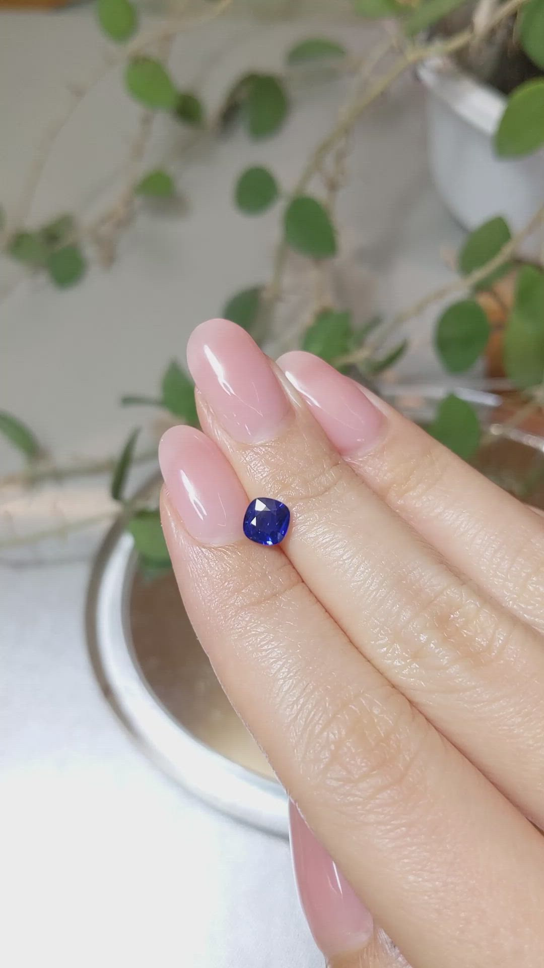 0.97 Ct. Blue Sapphire from Ceylon (Sri Lanka) Size Video
