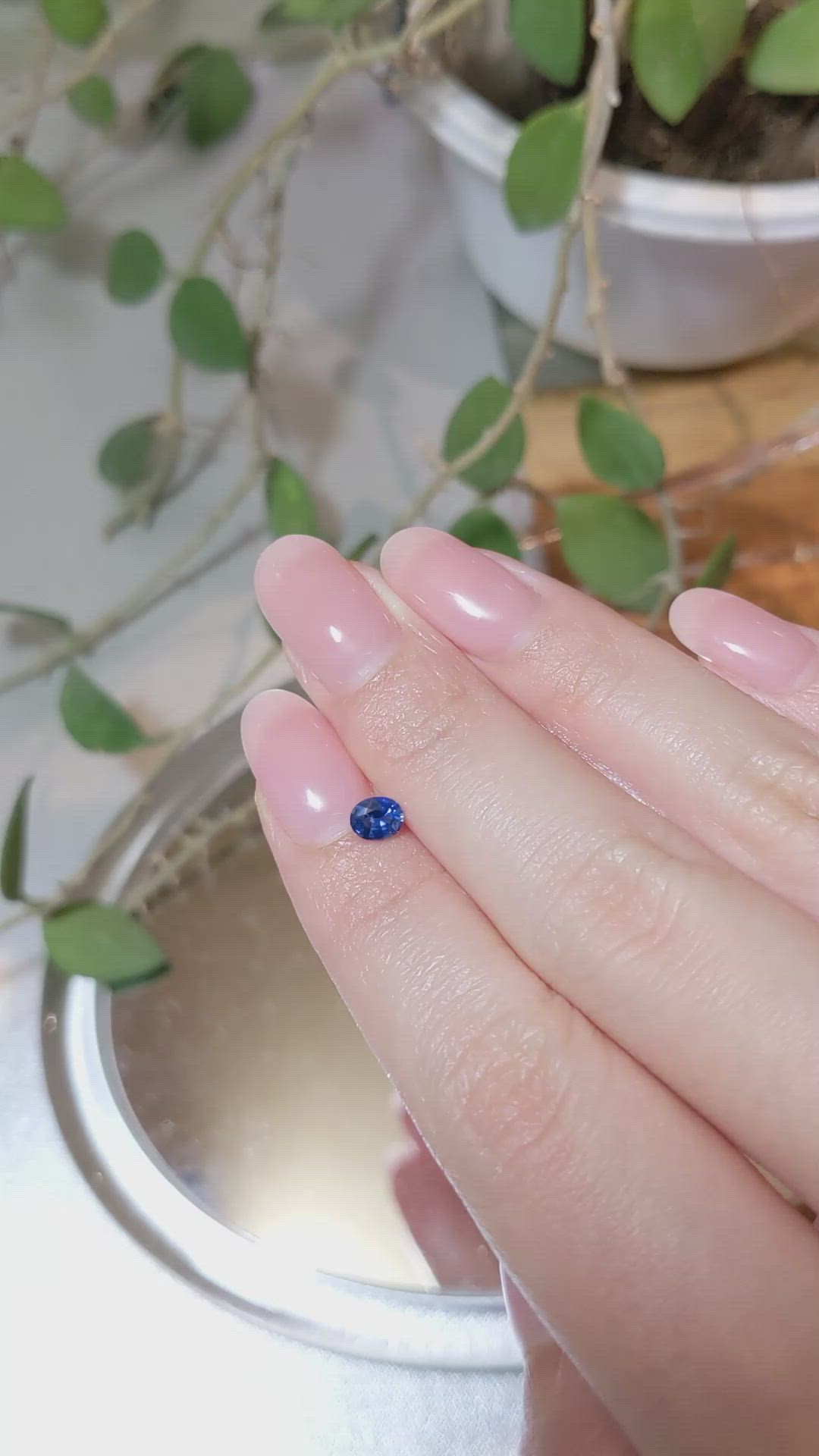 0.41 Ct. Blue Sapphire from Ceylon (Sri Lanka) Size Video